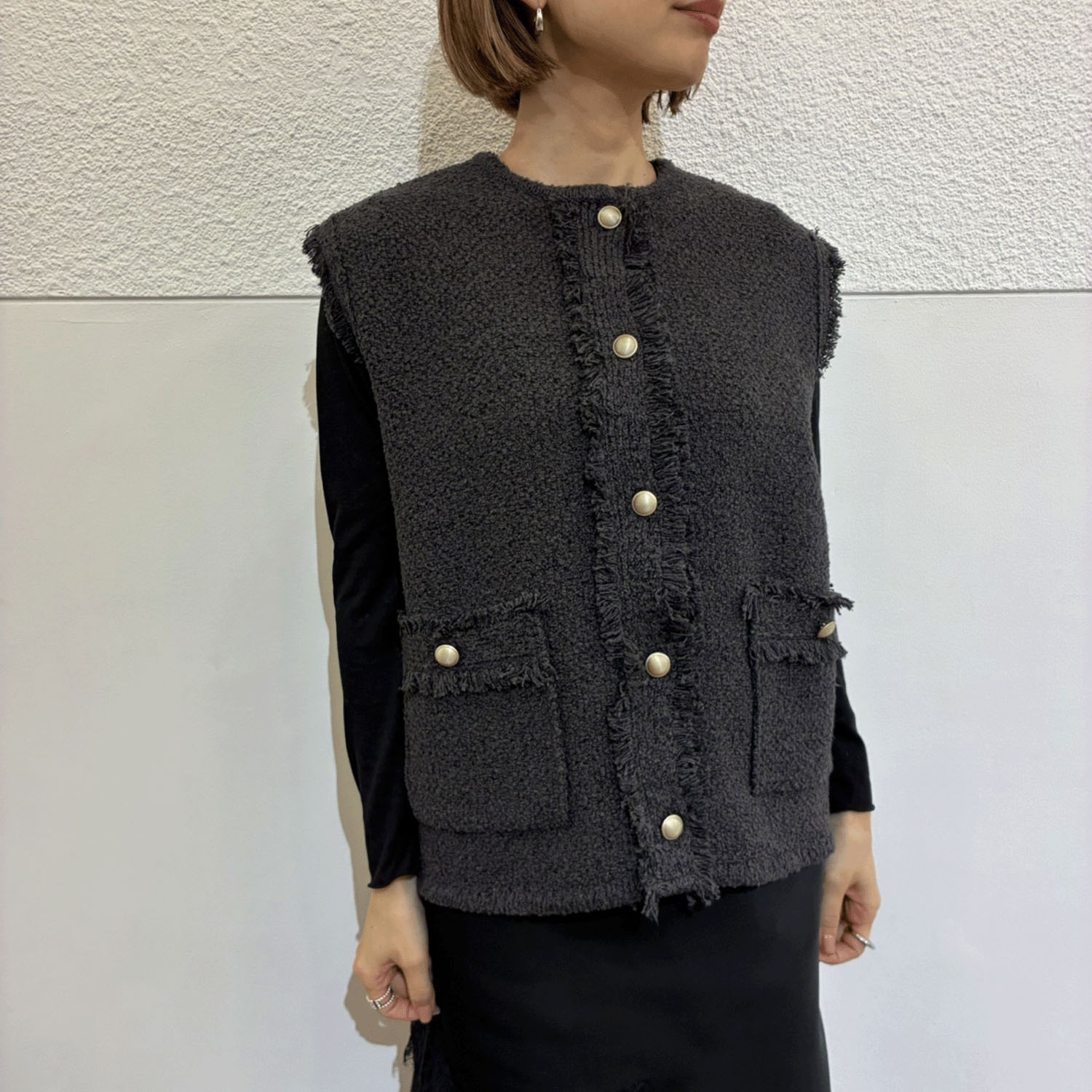 EMMACULATE クルーネックベストカーディガン - 画像4