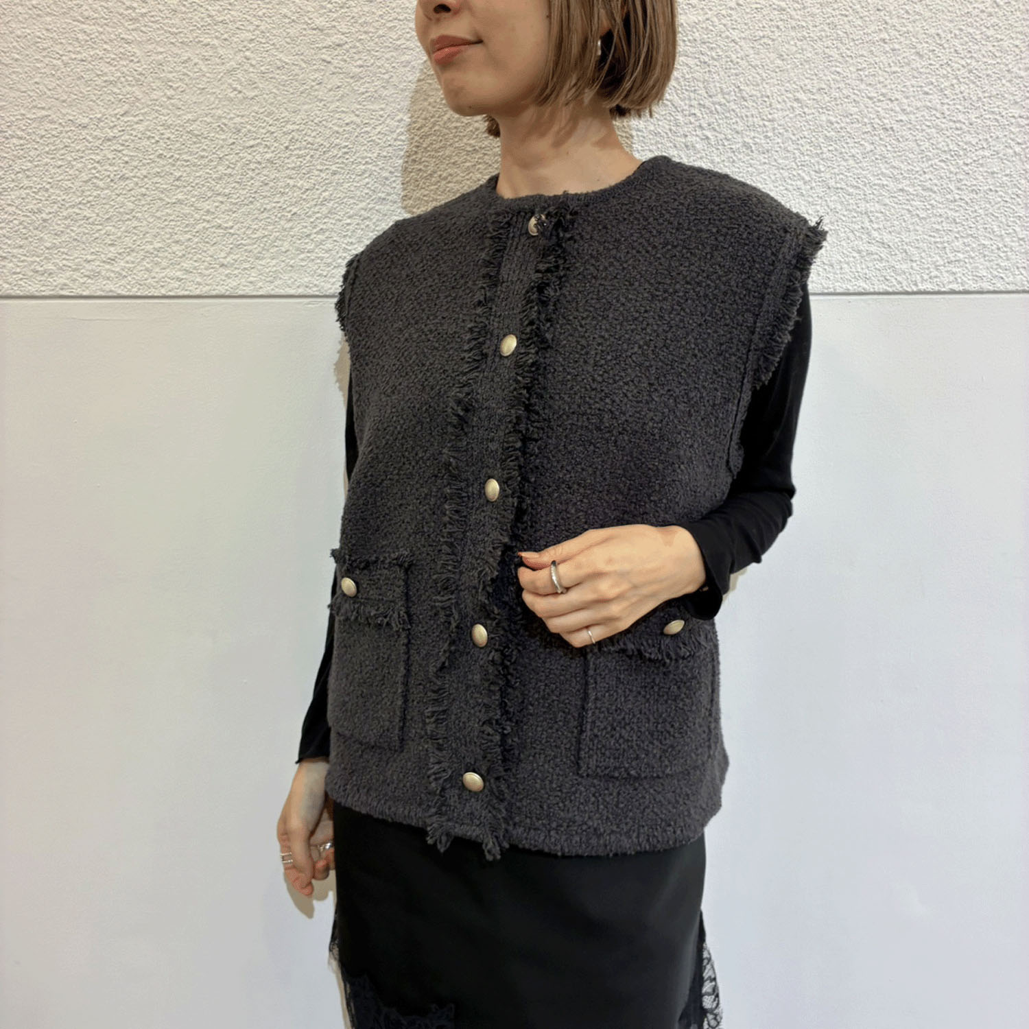 EMMACULATE クルーネックベストカーディガン - 画像7