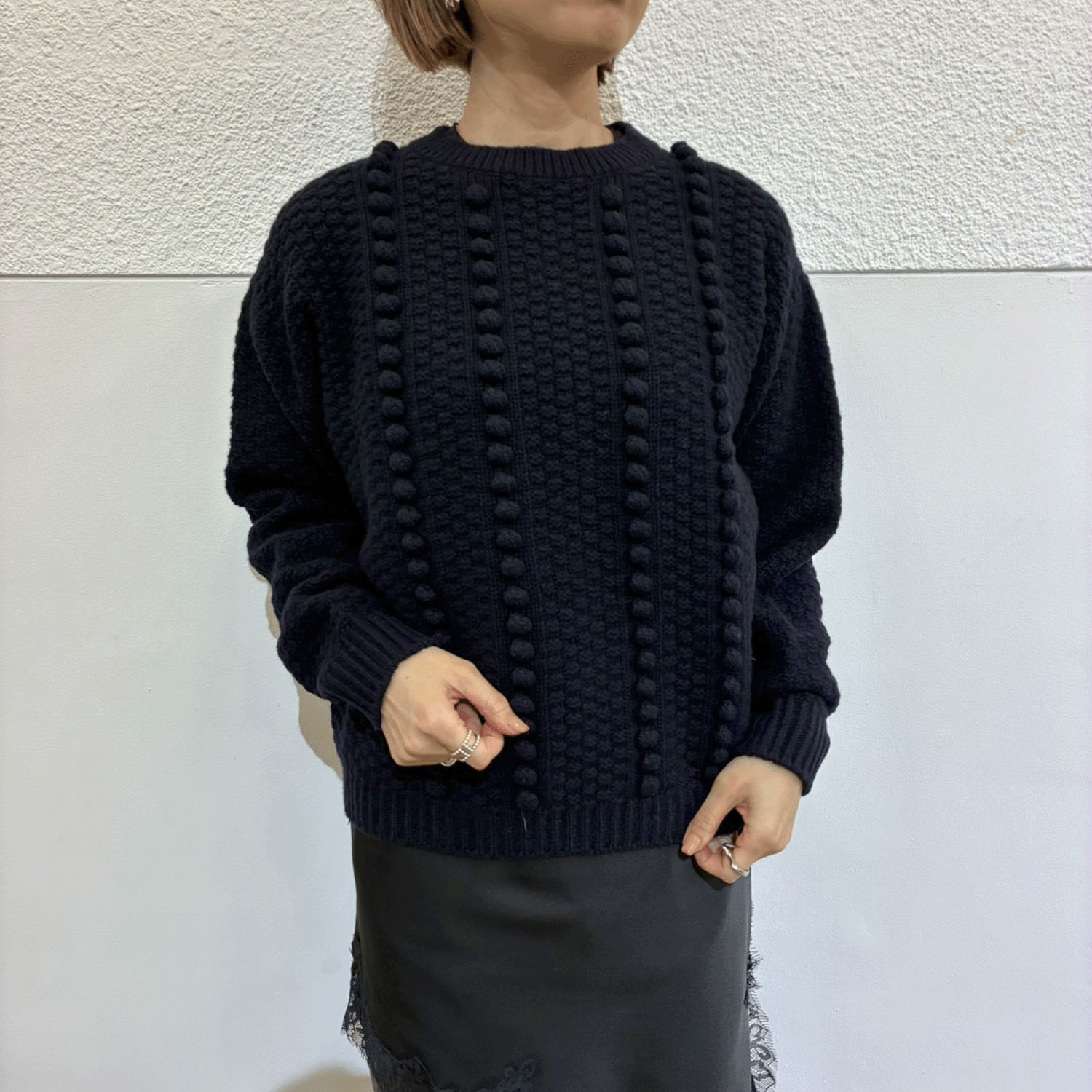 EMMACULATE ポップコーン編みクルーネックプルオーバー - 画像14