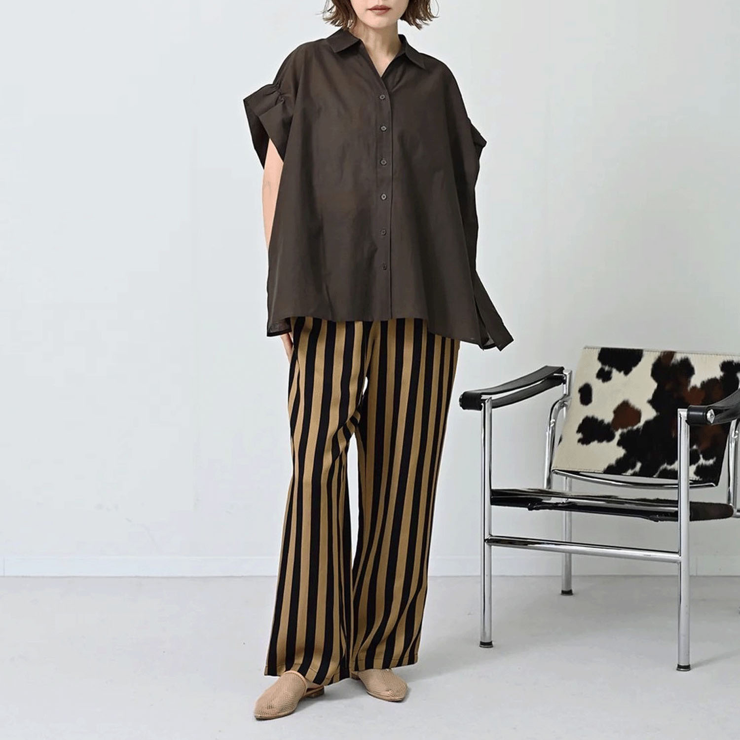 HERENCIA バックグログランシアーシャツブラウス - 画像2