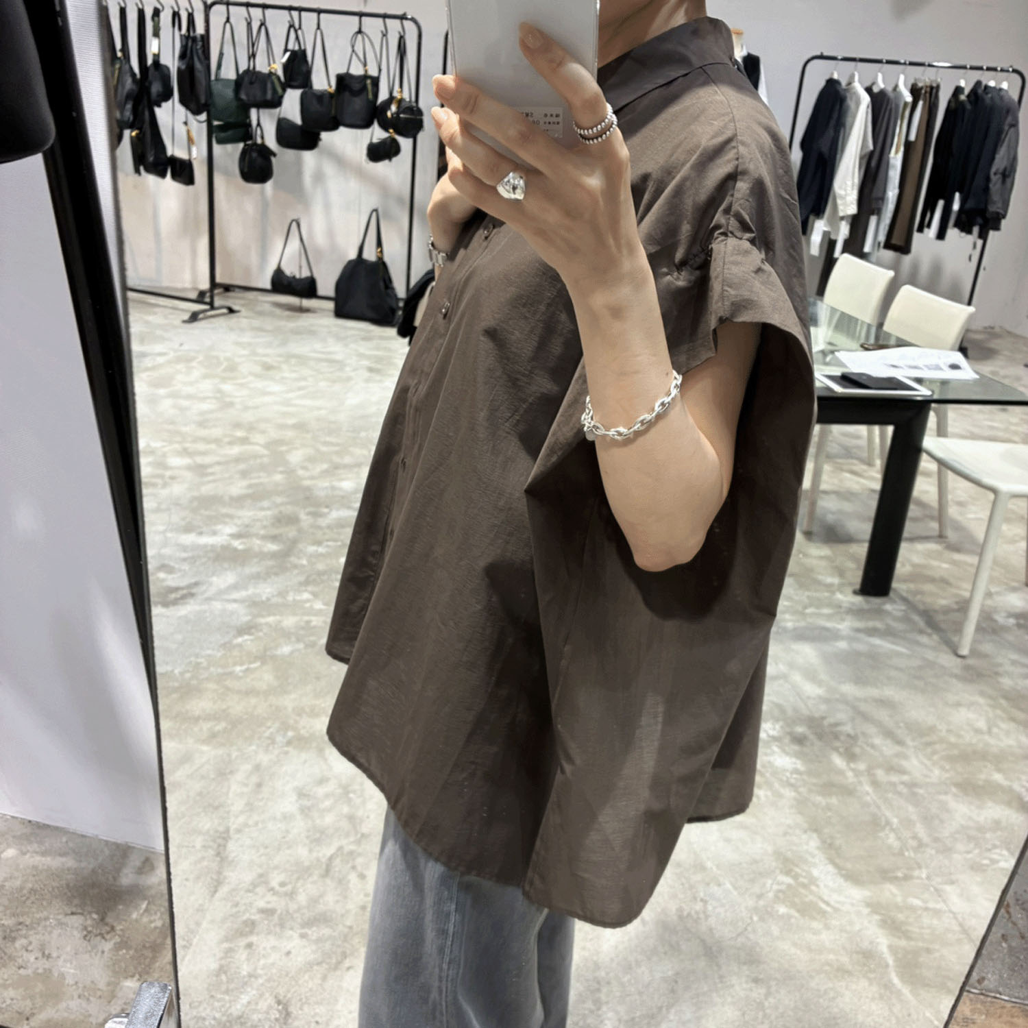 HERENCIA バックグログランシアーシャツブラウス - 画像6