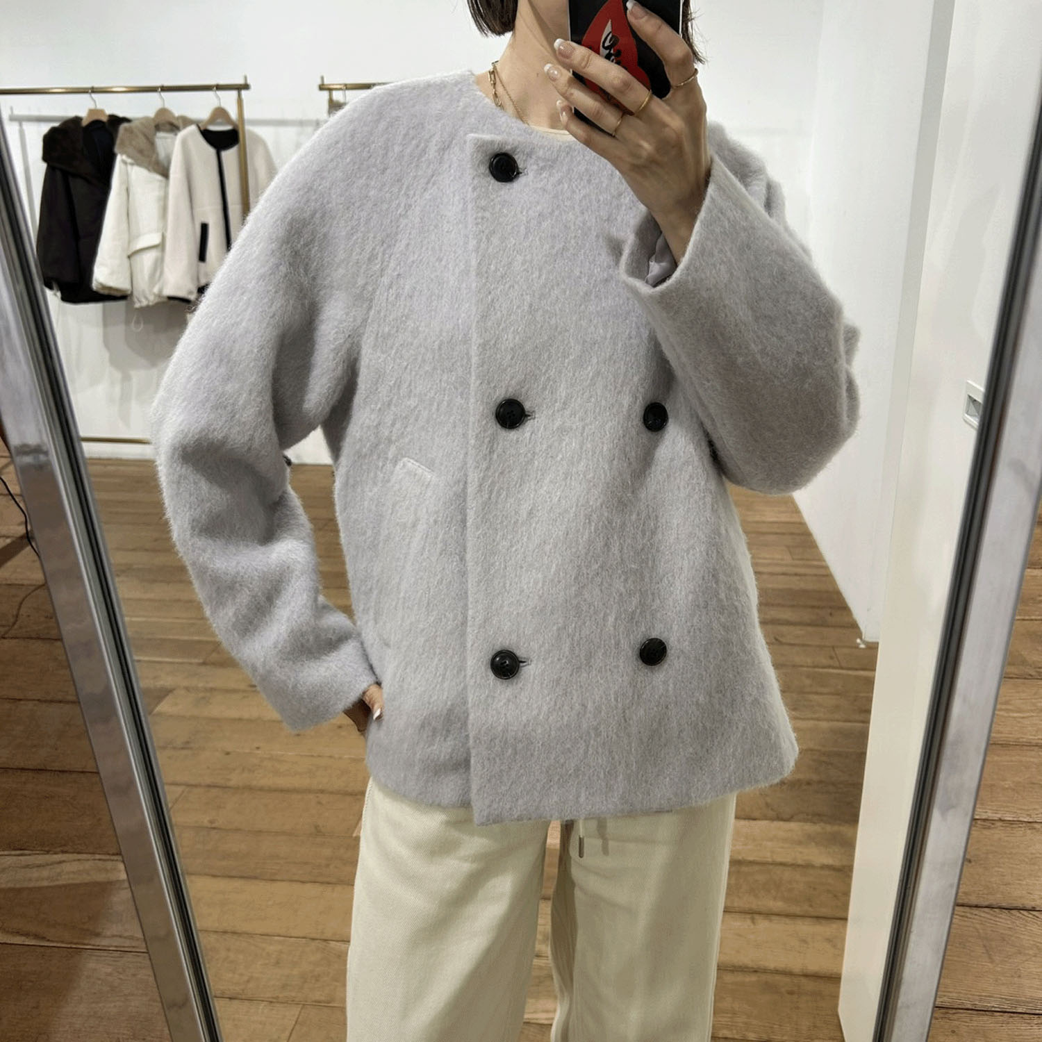 【Inata Live】アルパカシャギージャケット - 画像2