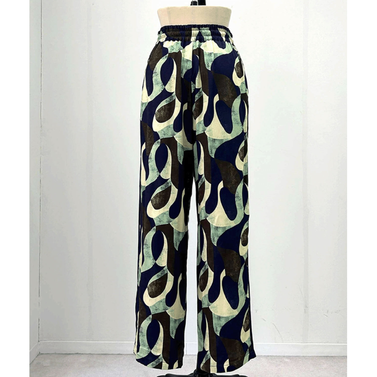 HERENCIA アートプリントワイドパンツ - 画像4