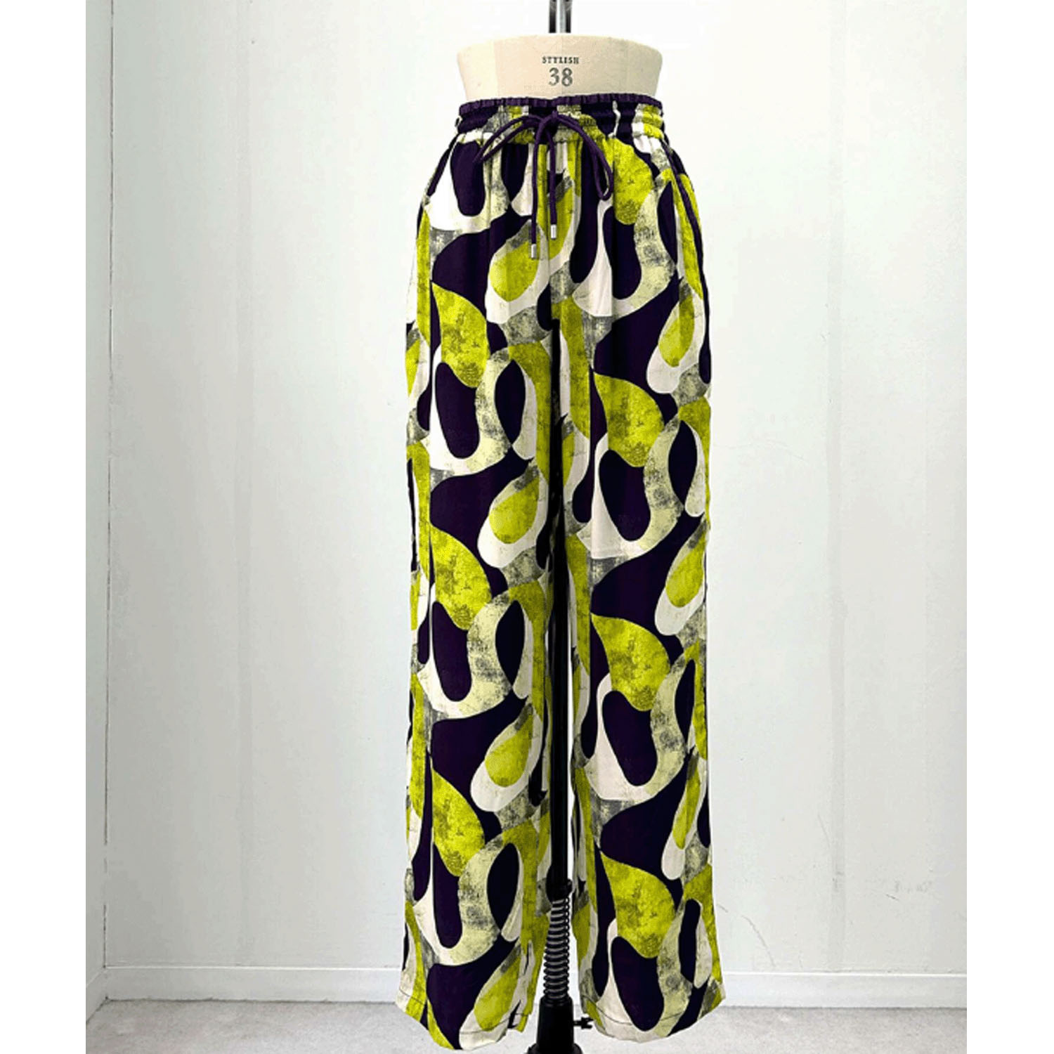 HERENCIA アートプリントワイドパンツ - 画像6