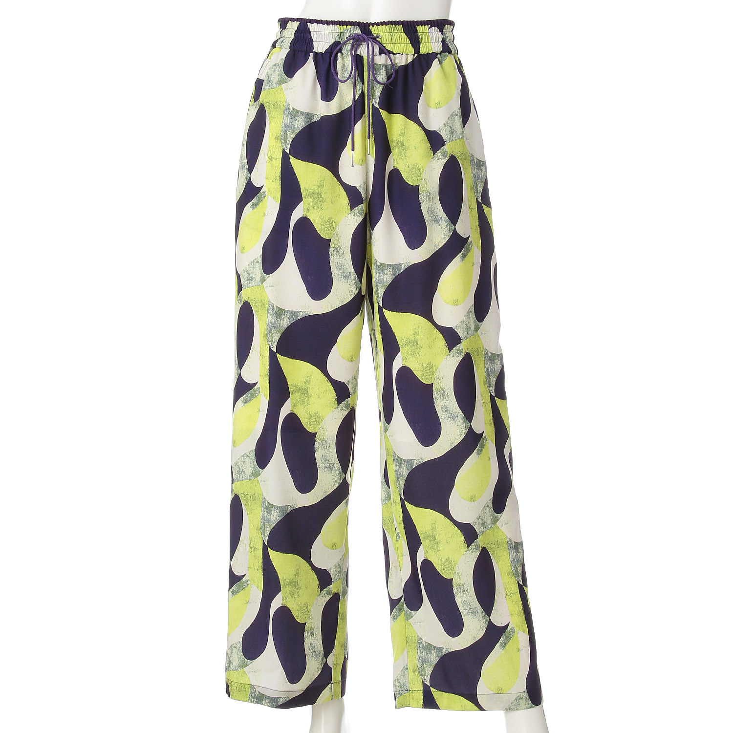 HERENCIA アートプリントワイドパンツ - 画像8