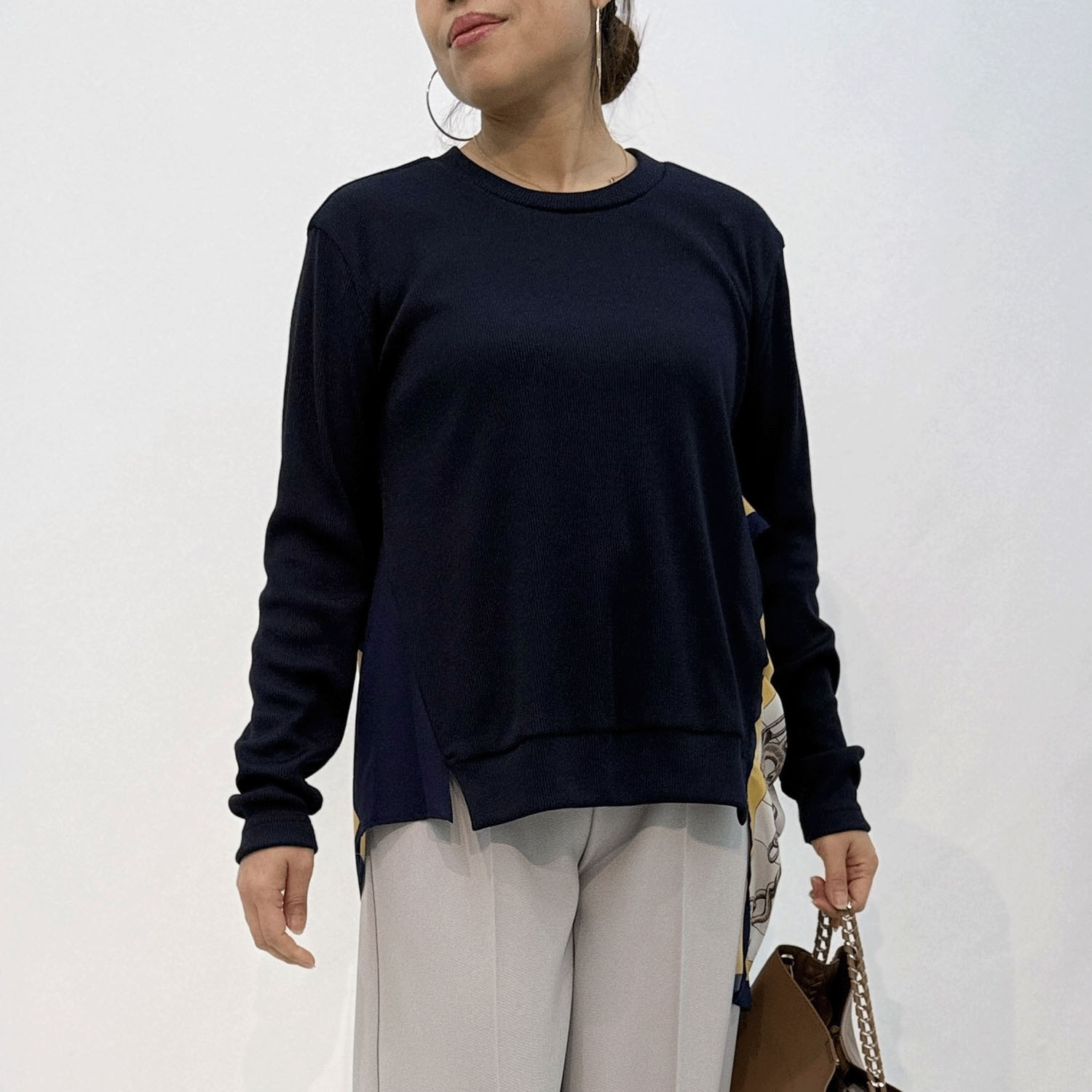 ハルズアミ バックスカーフリブニットソー - 画像8