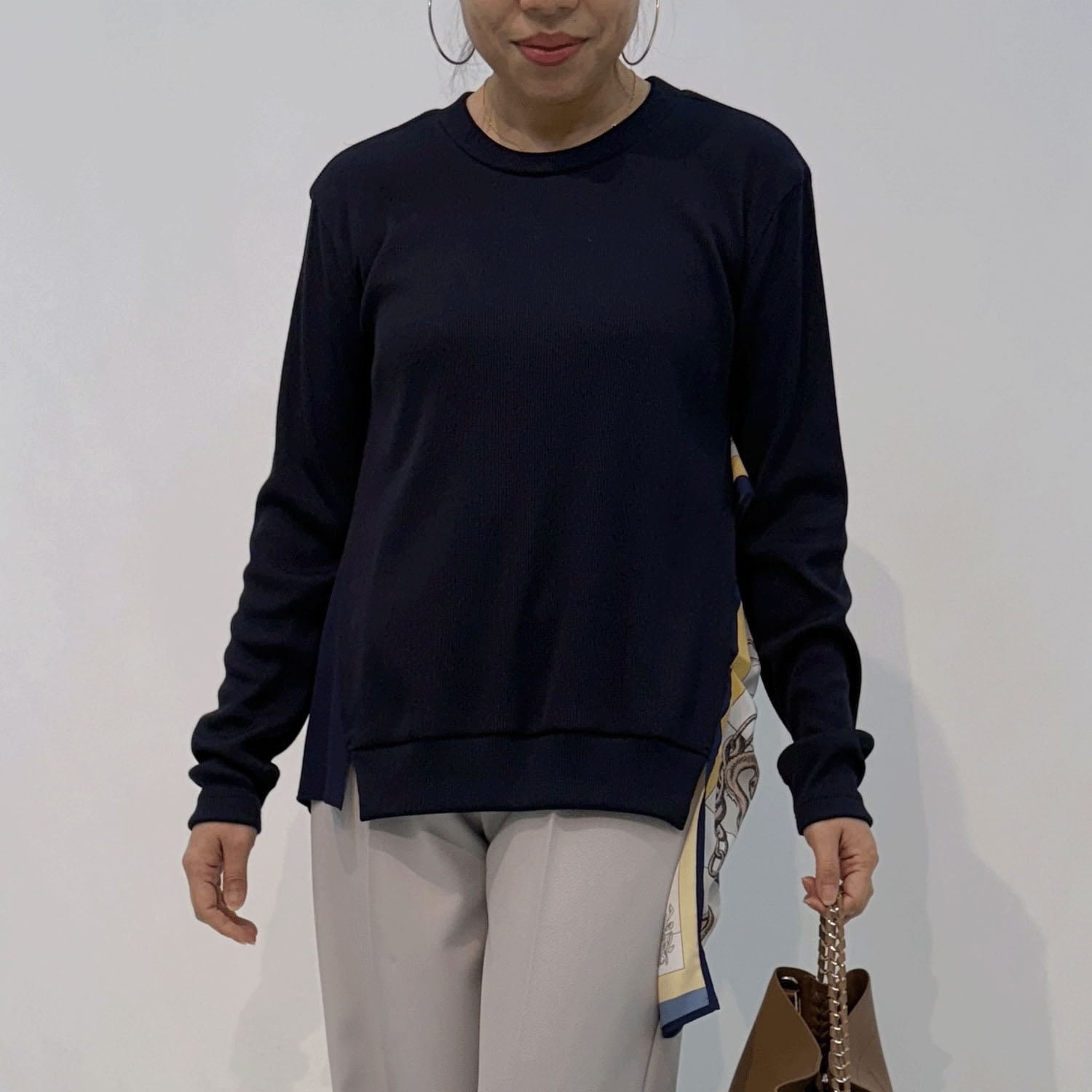 ハルズアミ バックスカーフリブニットソー - 画像9