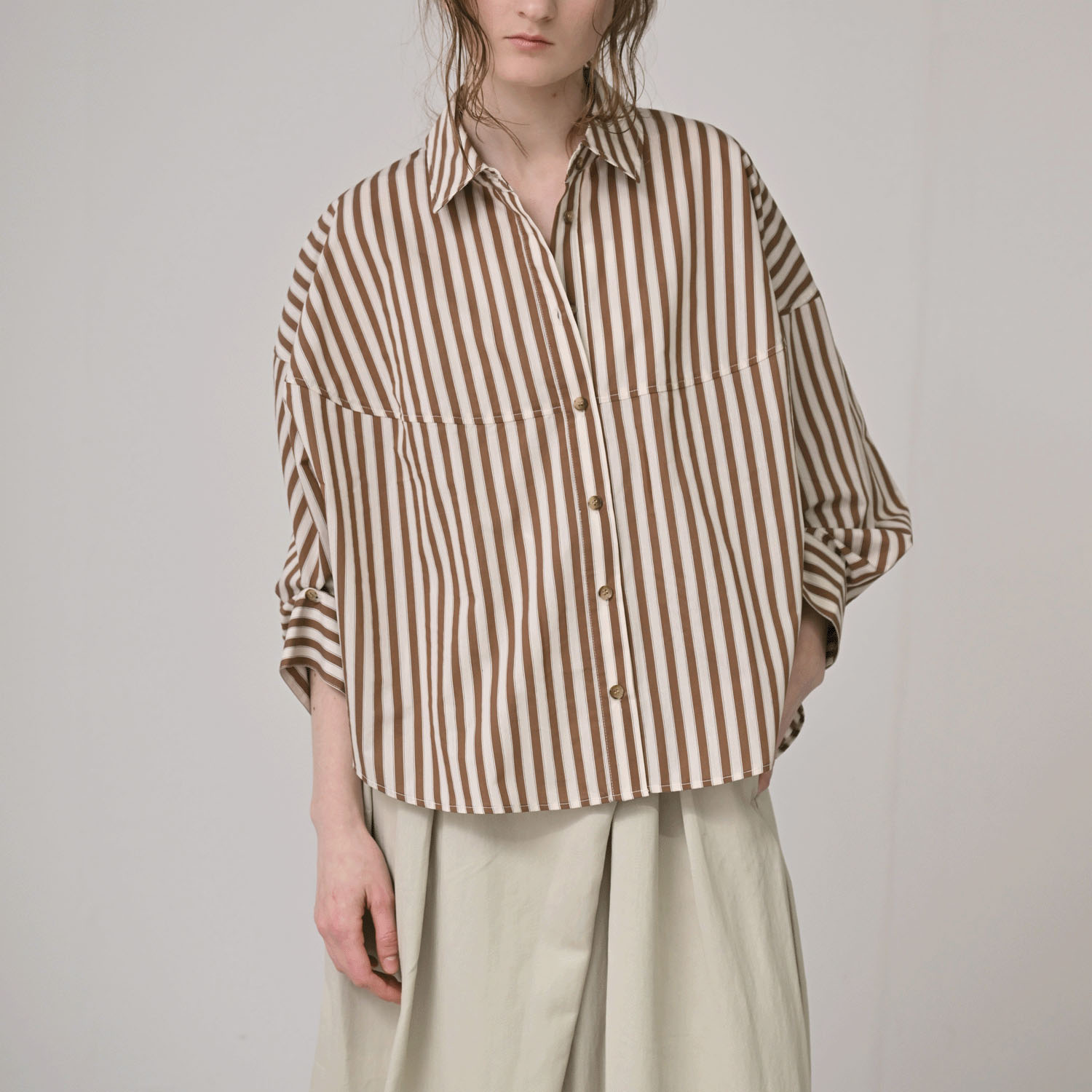 HERENCIA ストライプシャツ - 画像1