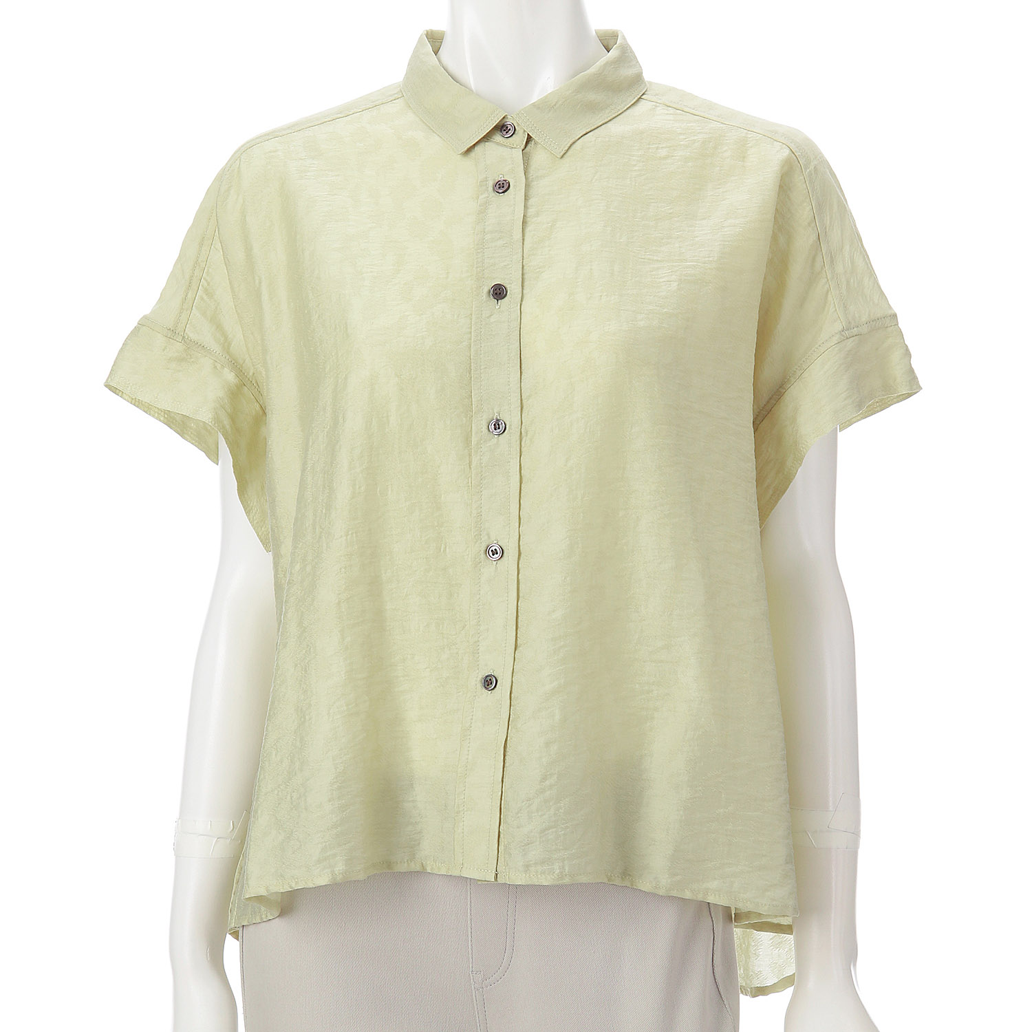 SEADRAKE シアーレオパードジャカードブラウス - 画像1