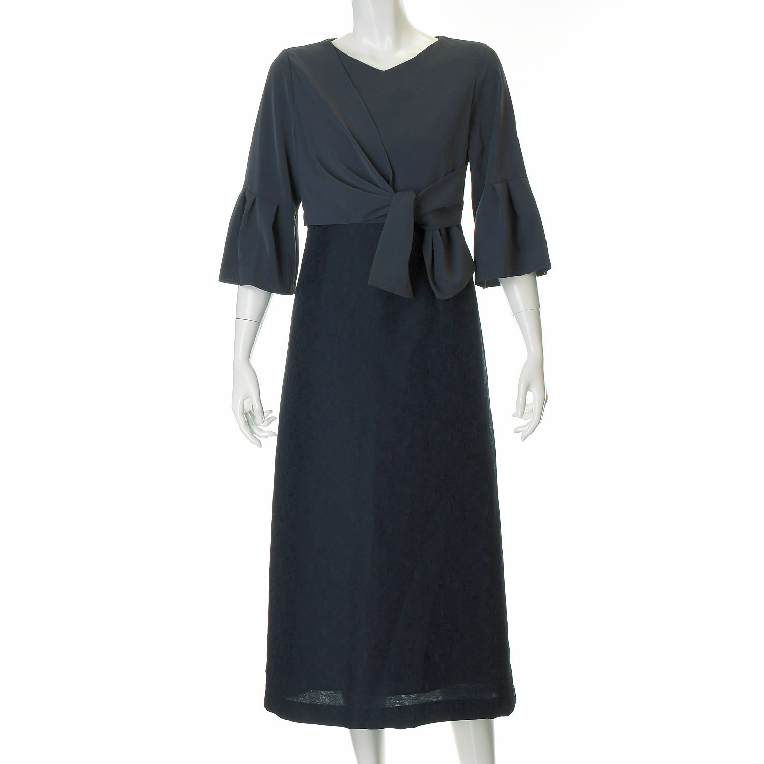 Replete 異素材コンビワンピース - 画像5