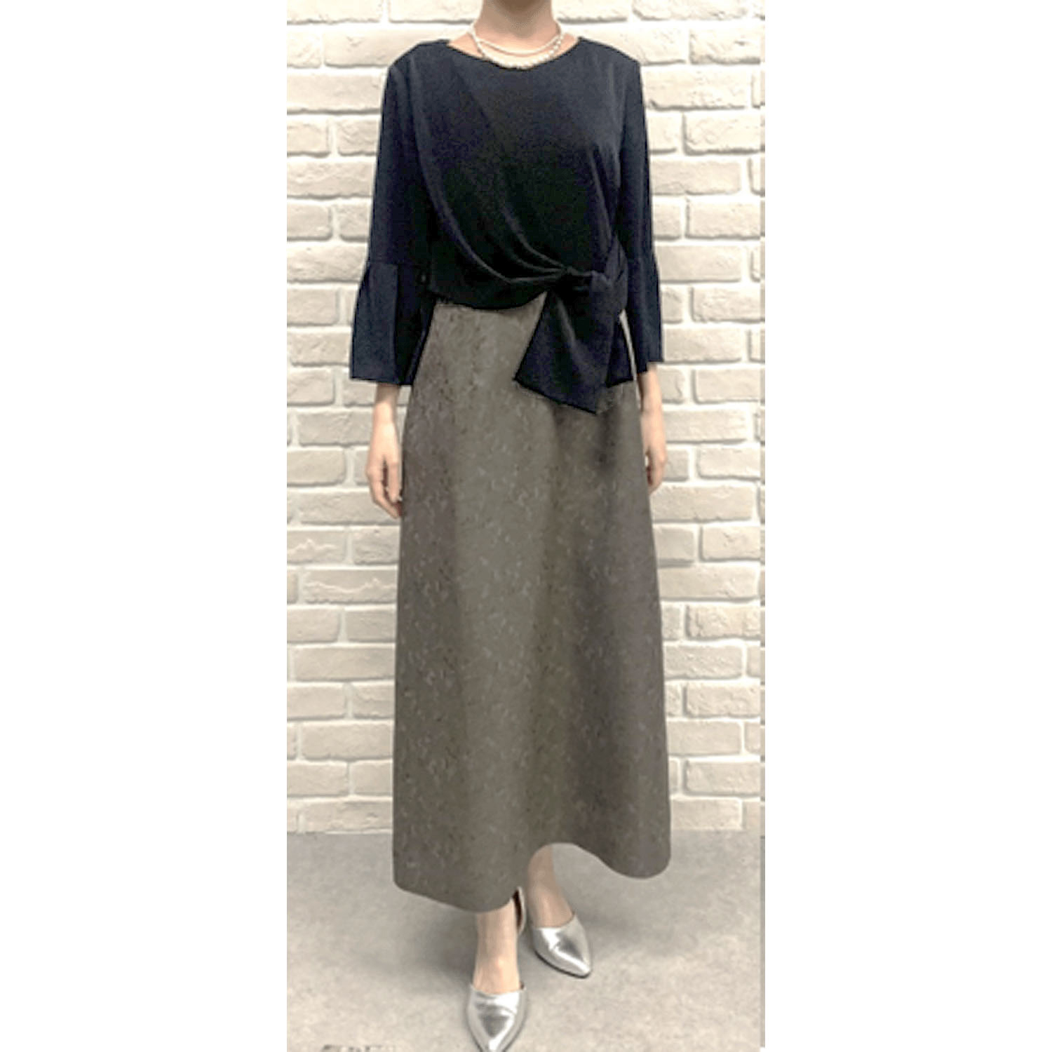 Replete 異素材コンビワンピース - 画像1