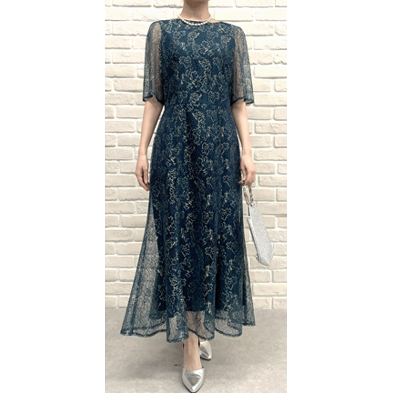 Replete ラメレースワンピース