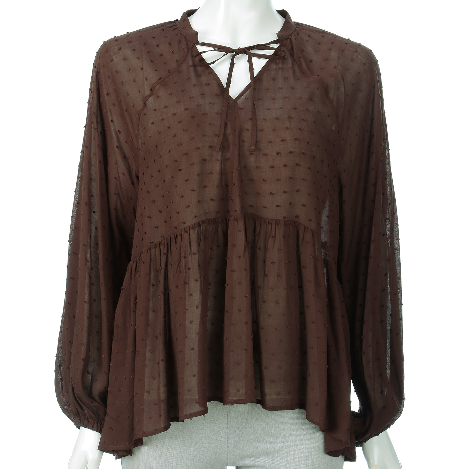 HERENCIA ドット刺繍ブラウス - 画像1