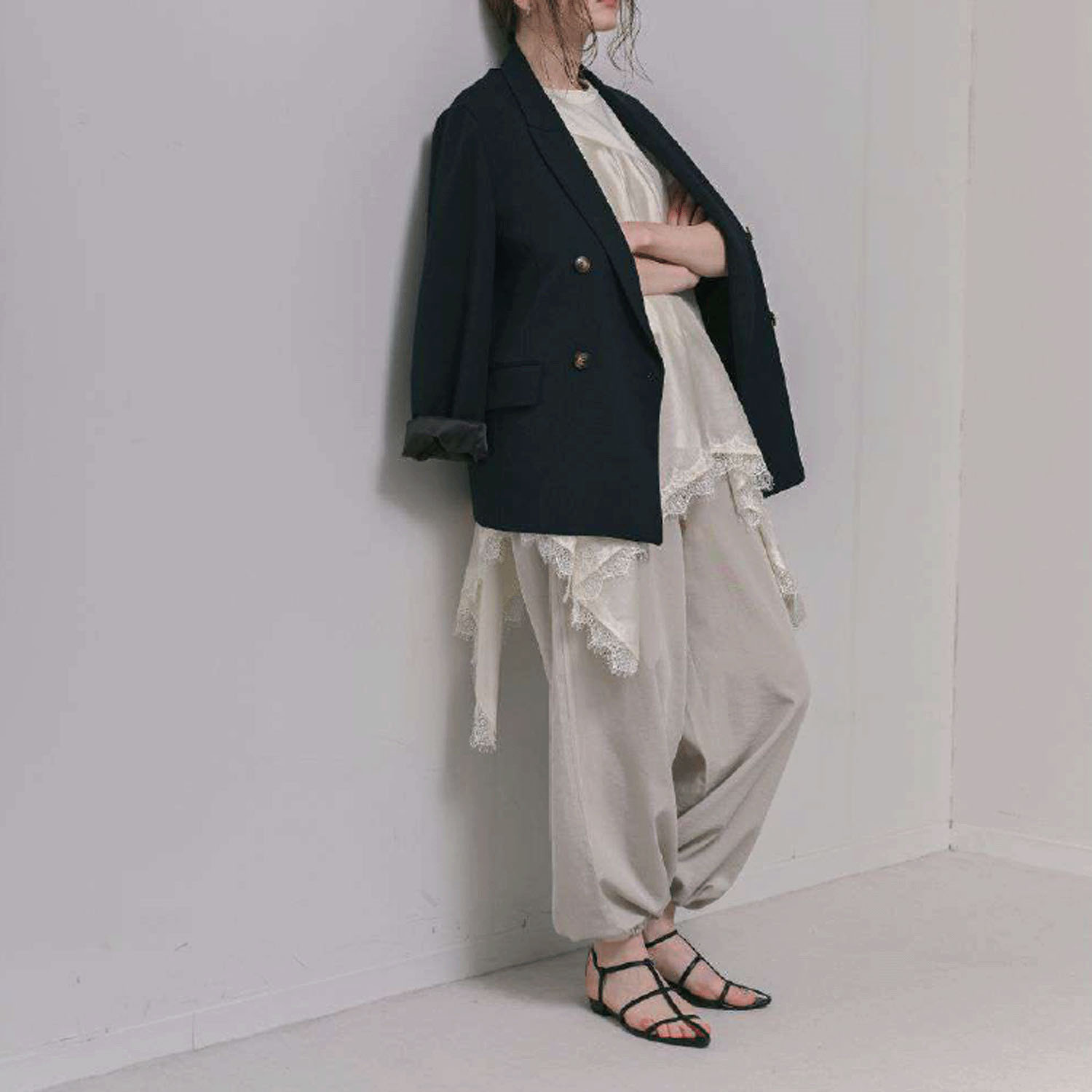 HERENCIA アシンメトリーレーストップス - 画像3