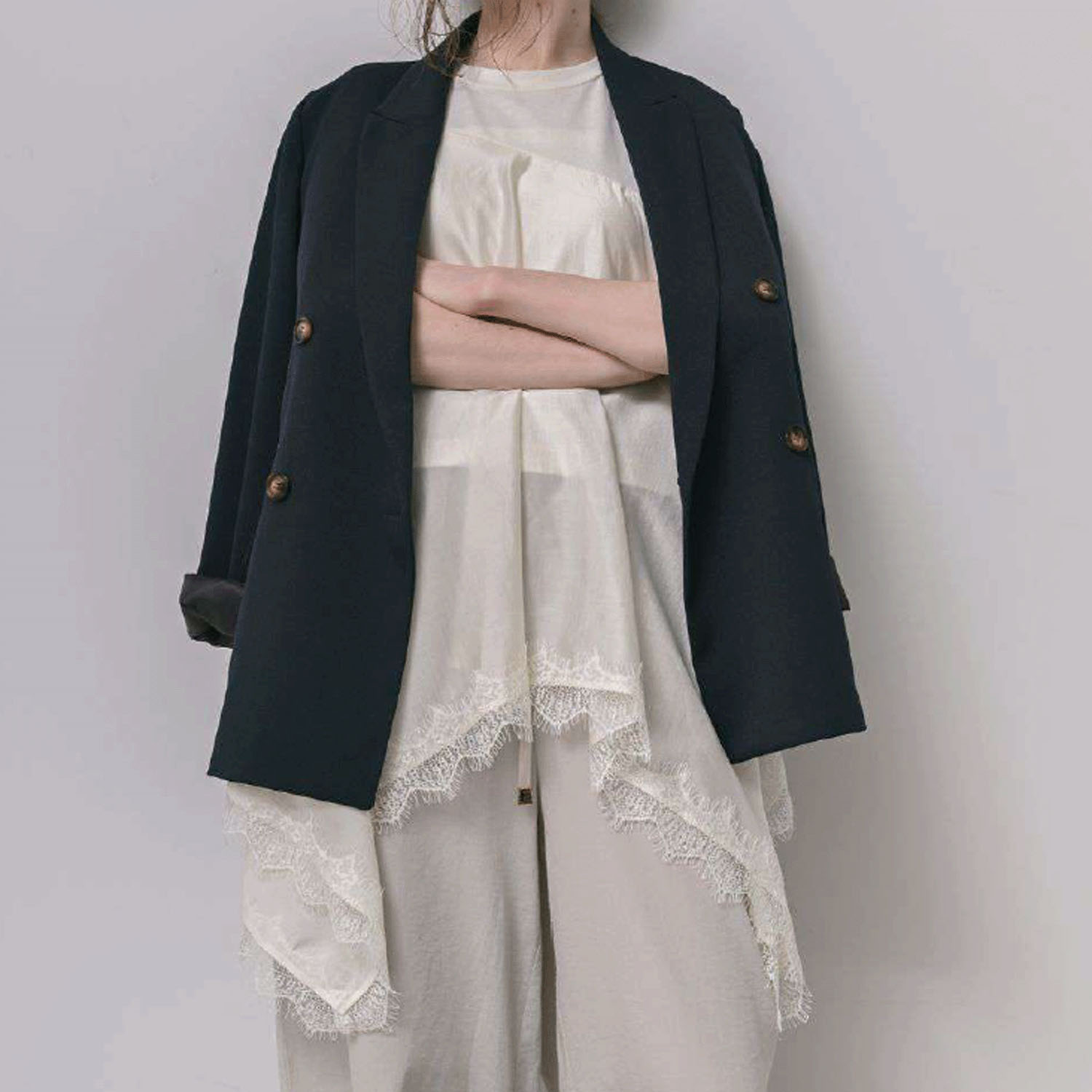 HERENCIA アシンメトリーレーストップス