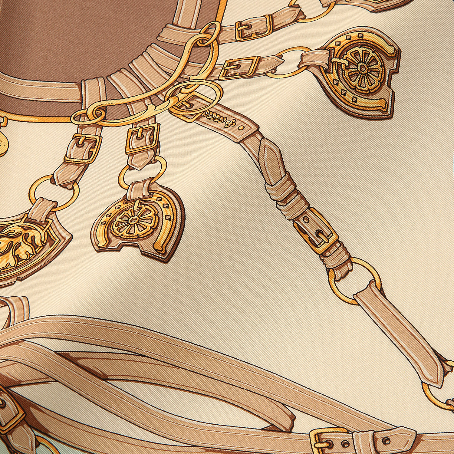 日本製 シルクチェーン柄スカーフ - 画像5