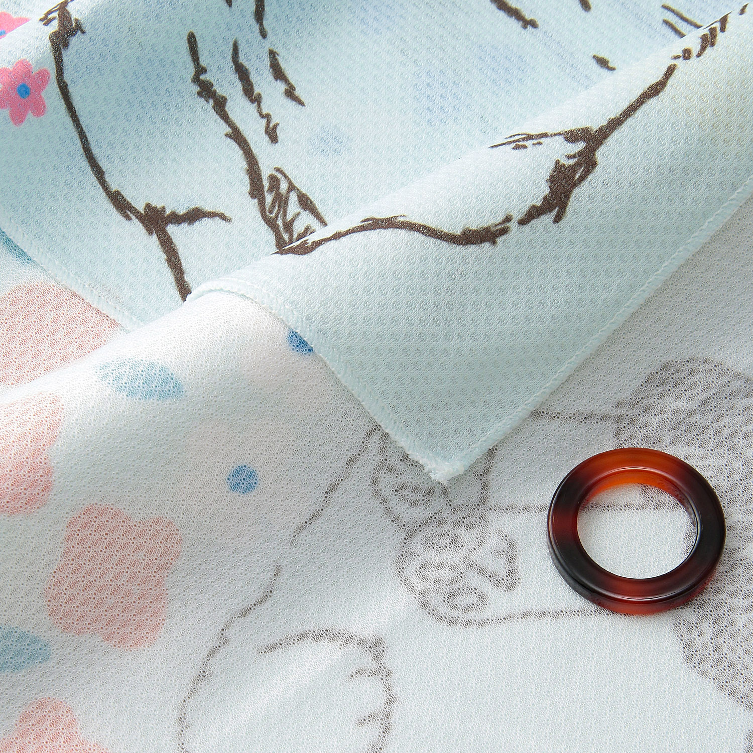 【ベージュ在庫限り】ひんやりスカーフ ねこと花柄 - 画像5