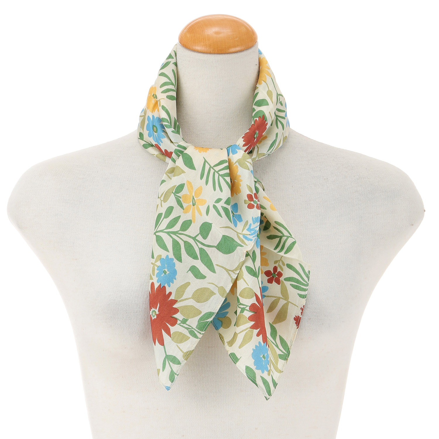 花柄シルクスカーフ - 画像2