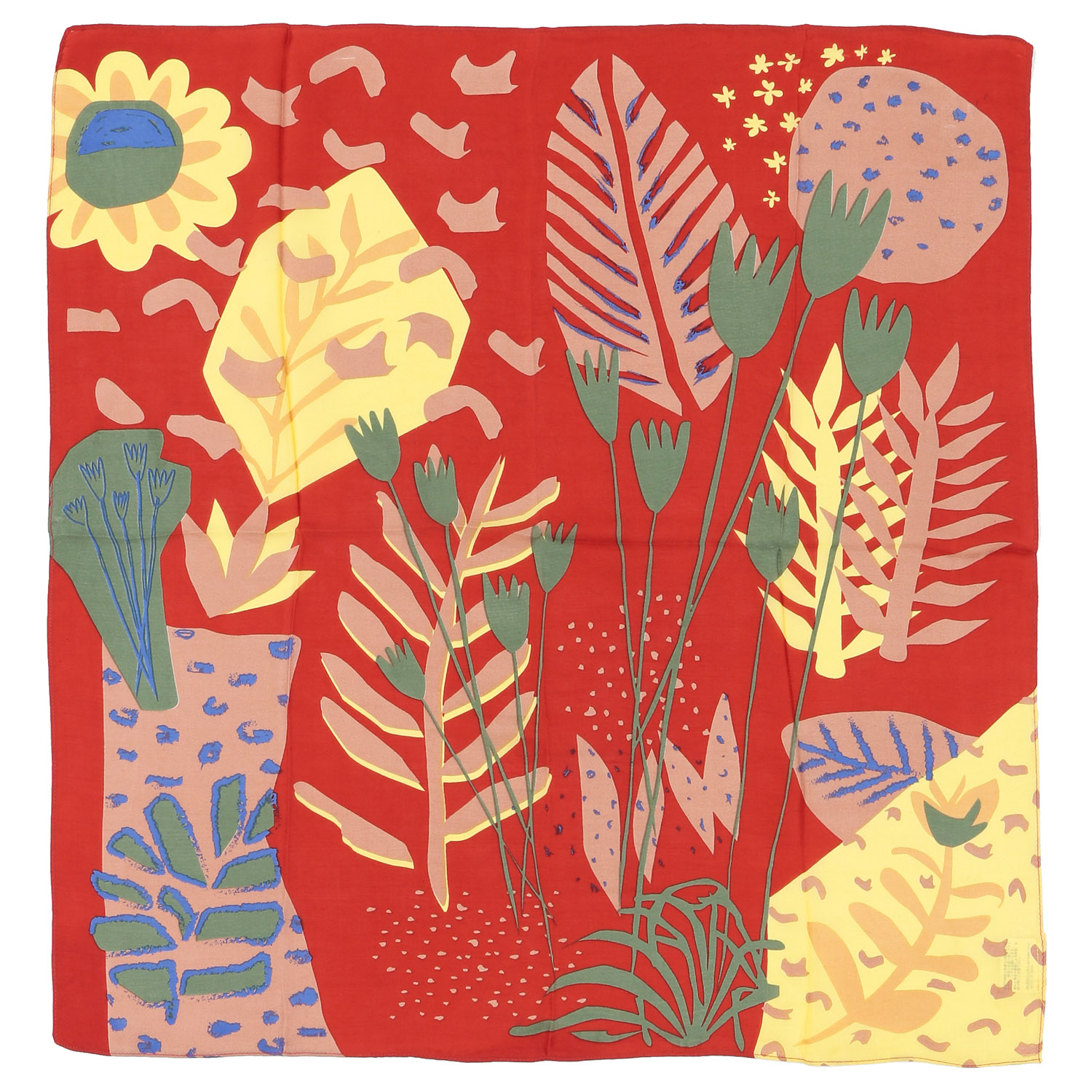 インド製 アフリカ柄シルクスカーフ - 画像2