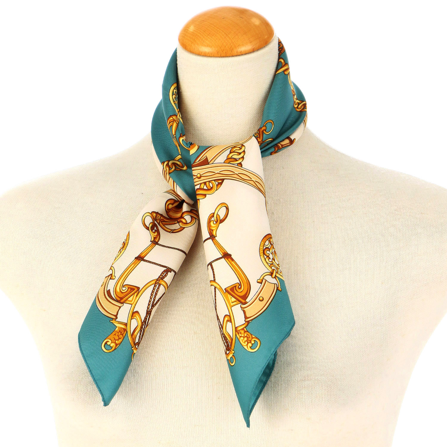 イタリア製 ツイルベルト柄スカーフ 60×60 - 画像4