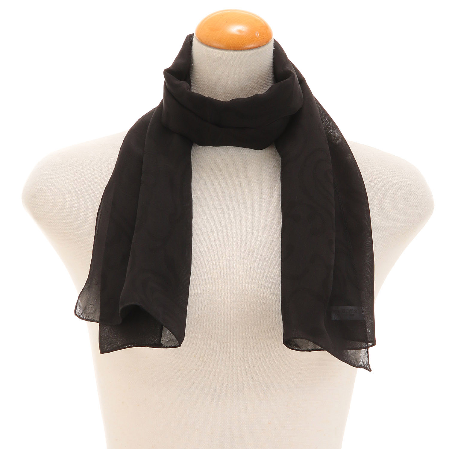 日本製 シルクシフォン唐草ジャガードストール