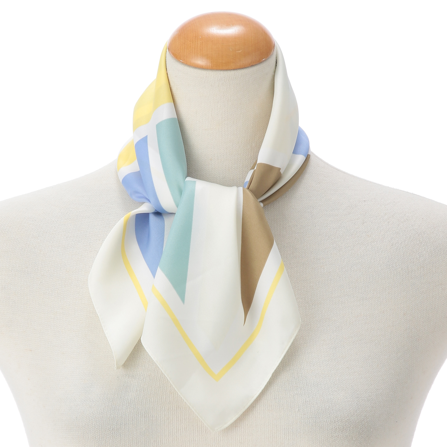 ツイルスカーフ 幾何柄 - 画像1