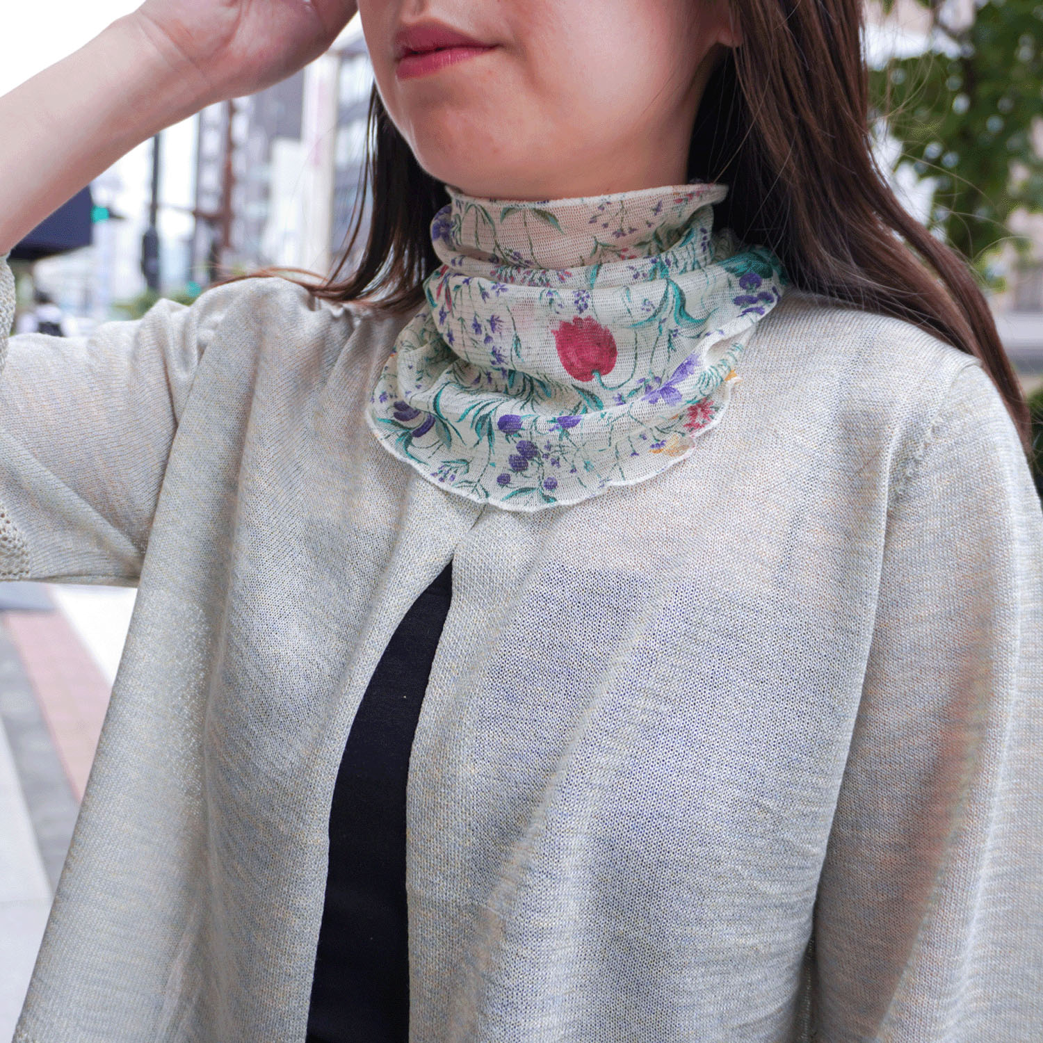 絹・ネックカバー柄 - 画像2