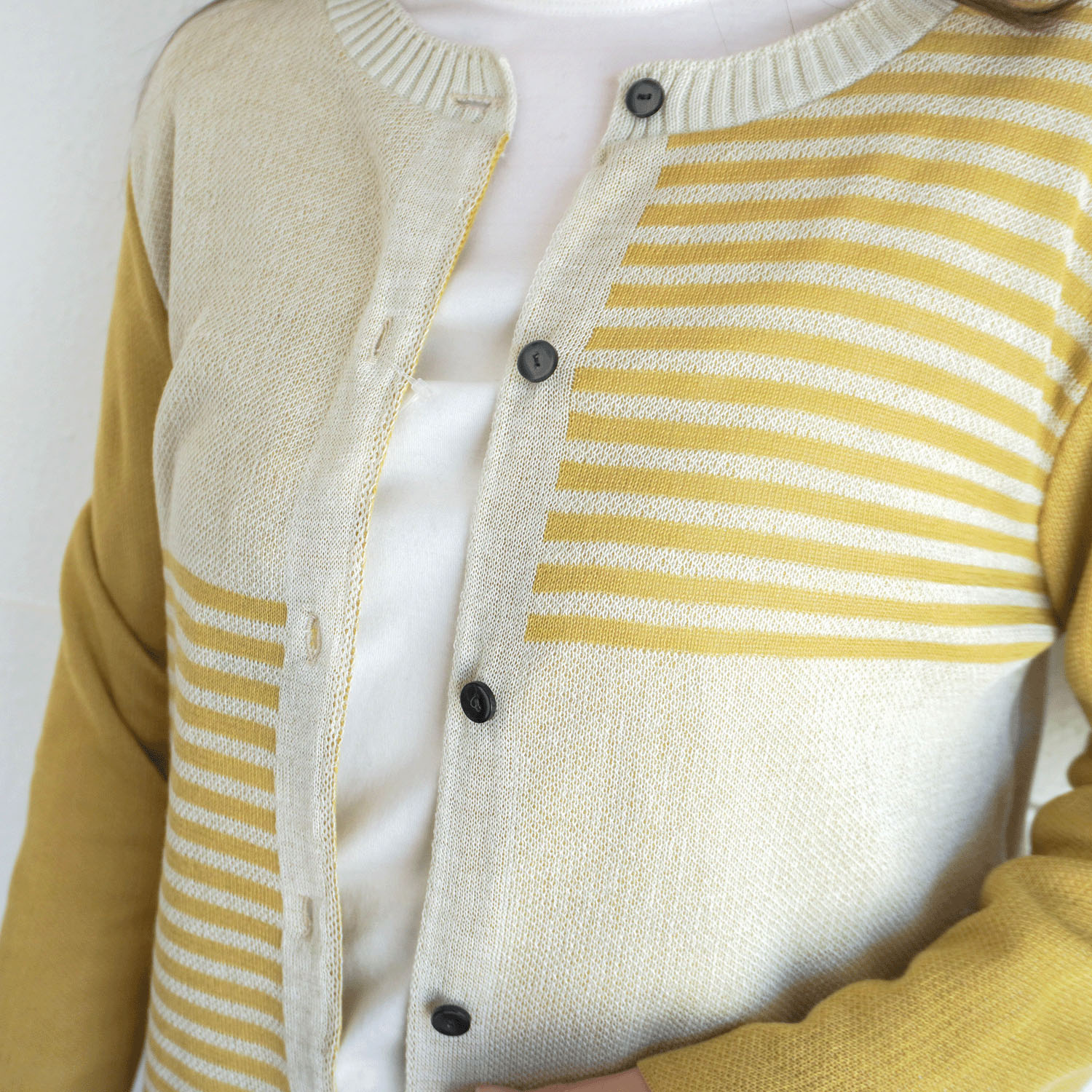 配色丸カーデ - 画像3