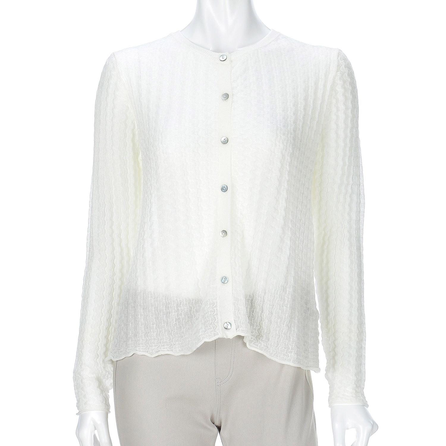 スパークナイロン波柄カーディガン - 画像2