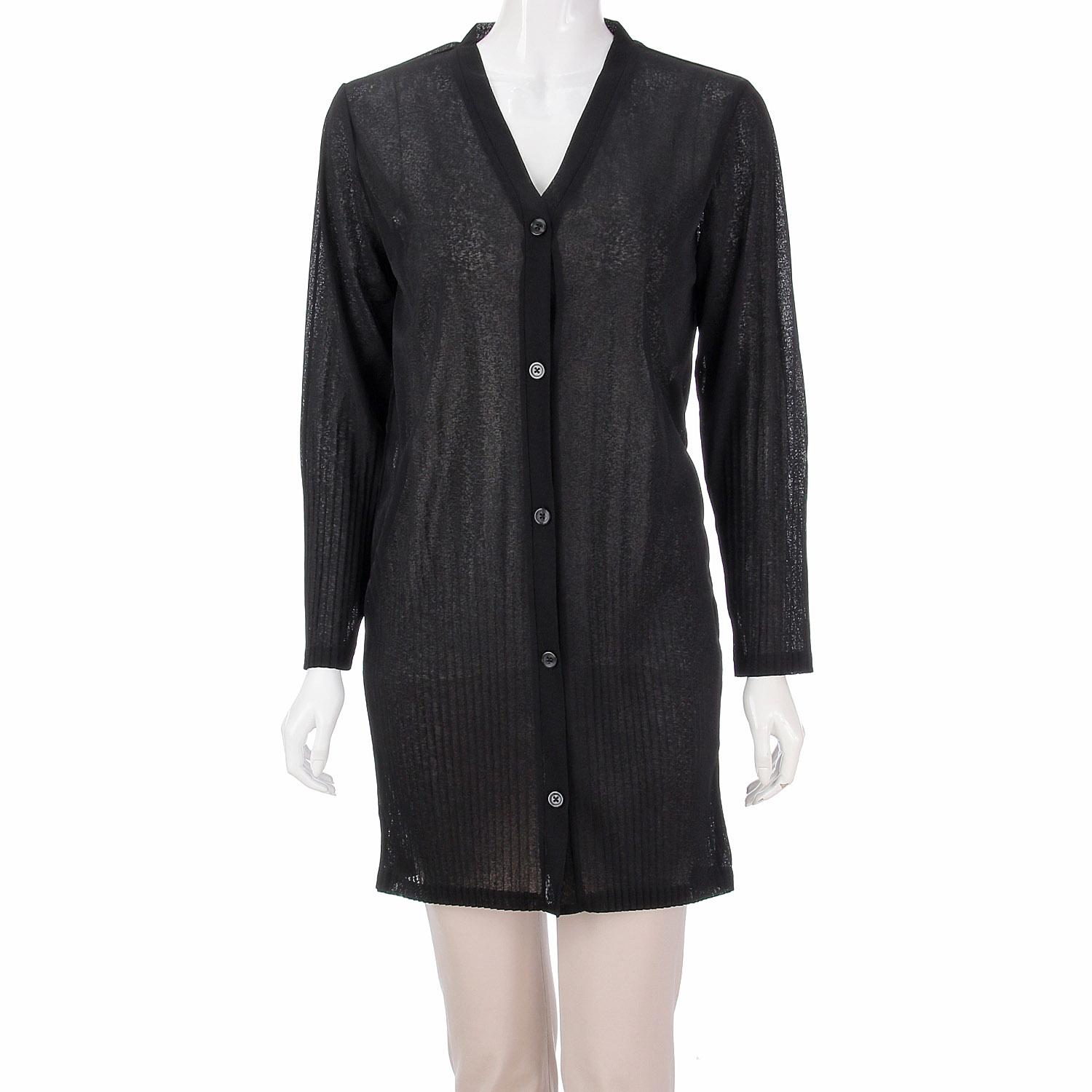 梨地天竺プリーツロングカーディガン - 画像2