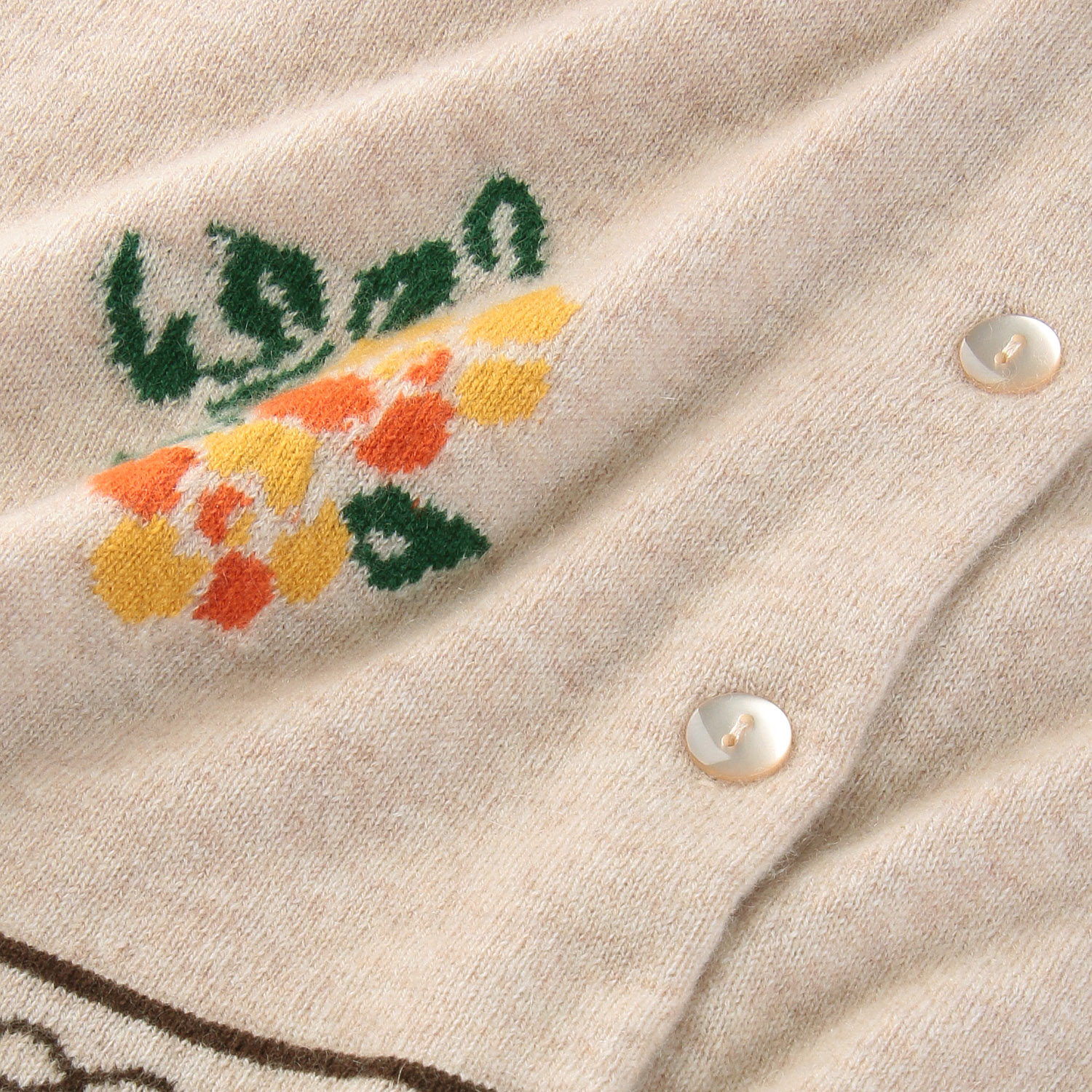 カシミヤインターシャカーディガン - 画像6