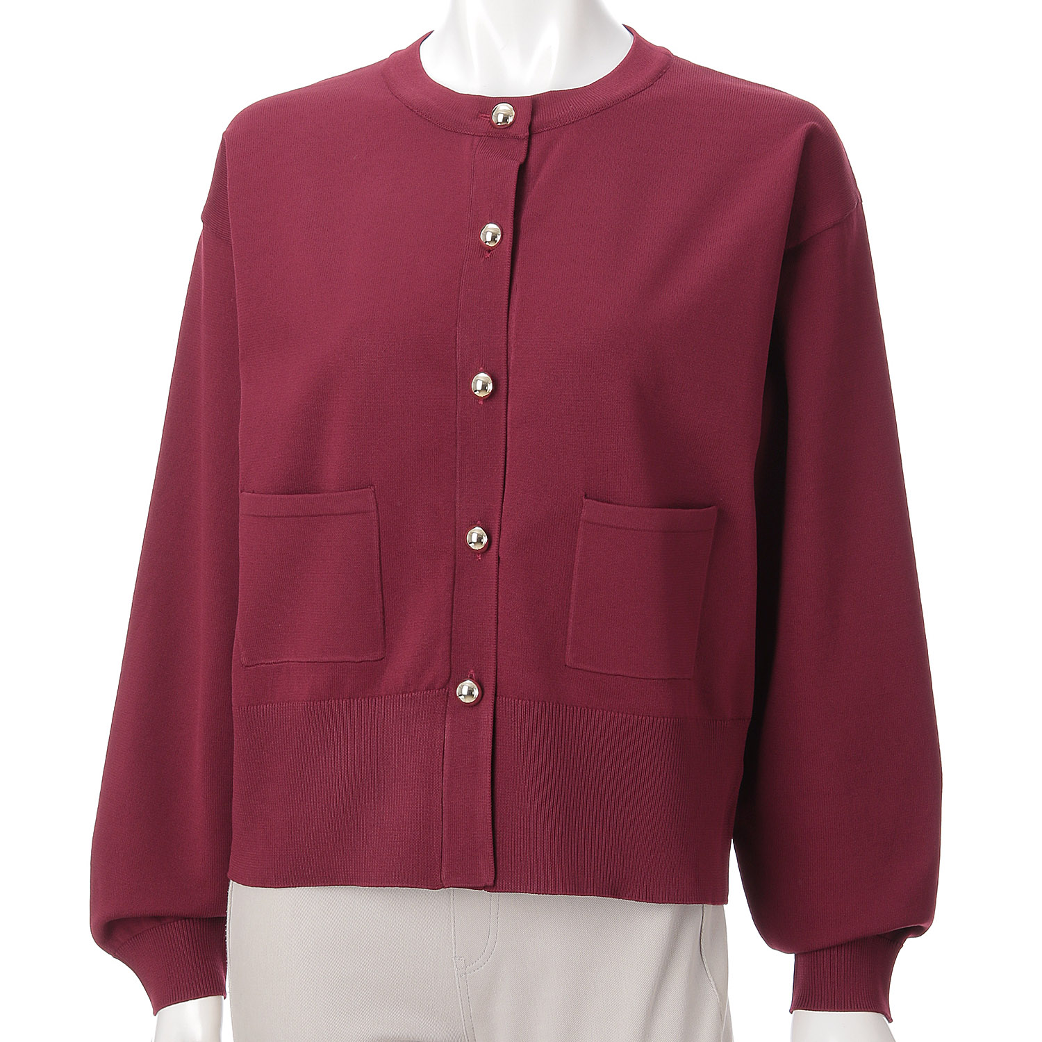 スポンジクルーネックカーディガン - 画像1