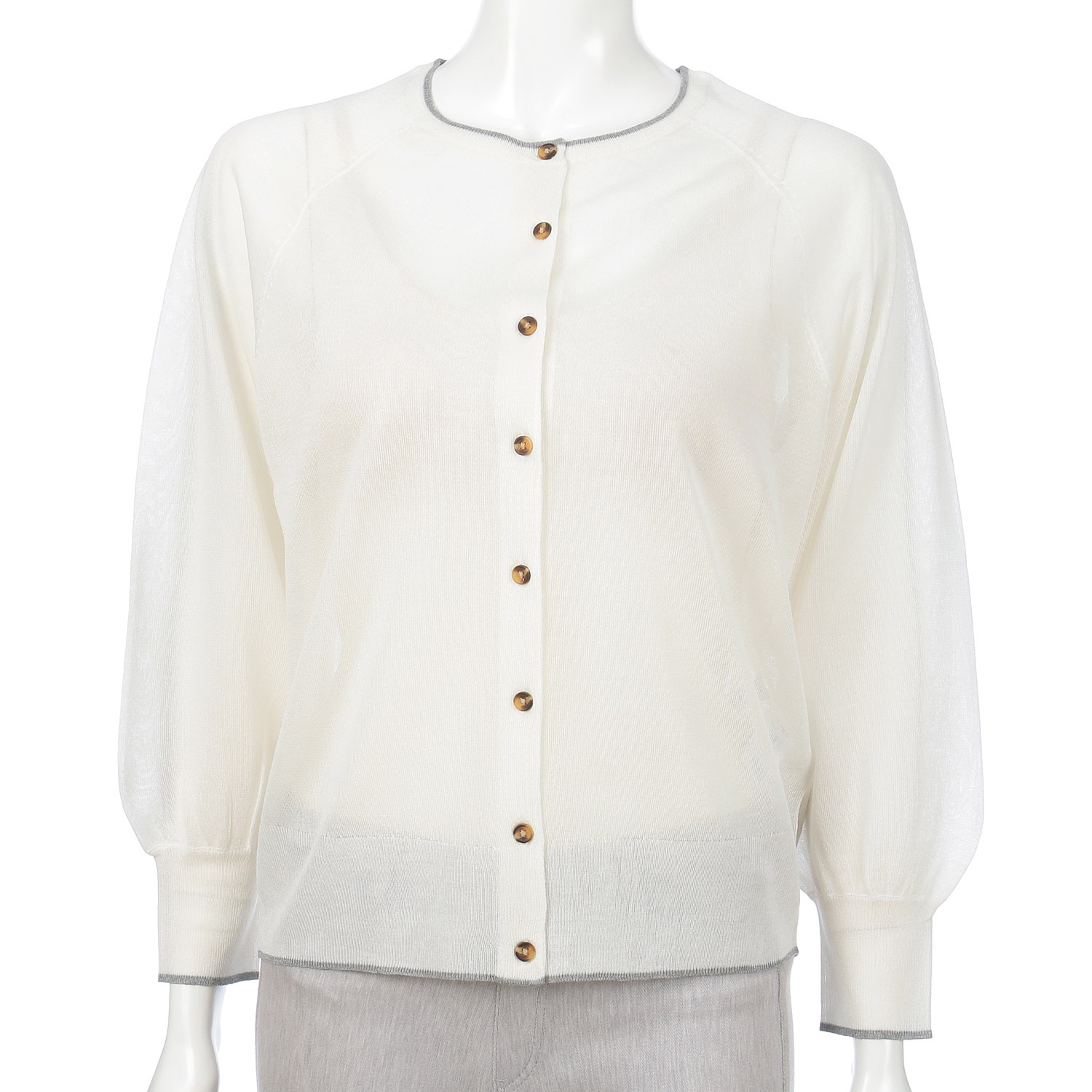 LEVITA配色クルーネックカーディガン - 画像13