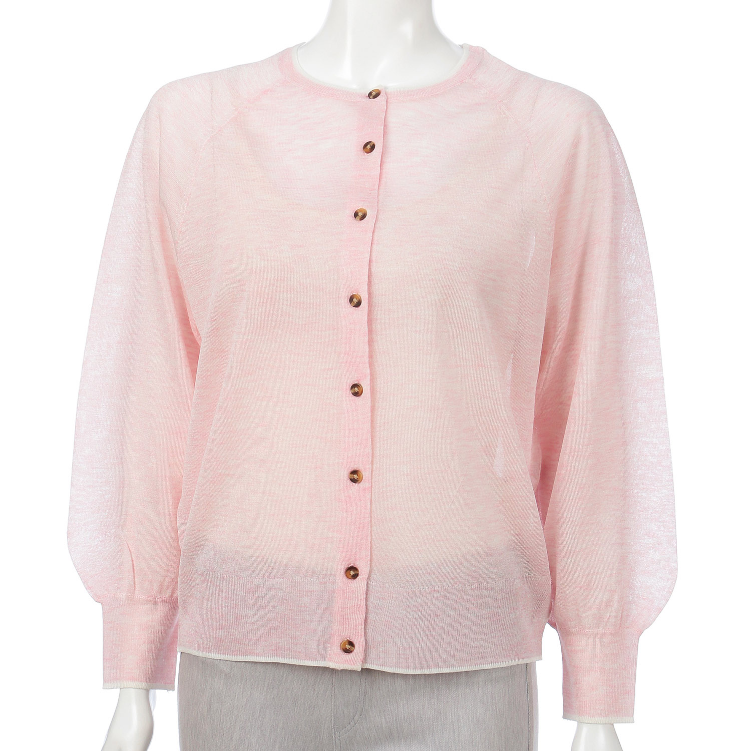 LEVITA配色クルーネックカーディガン - 画像16