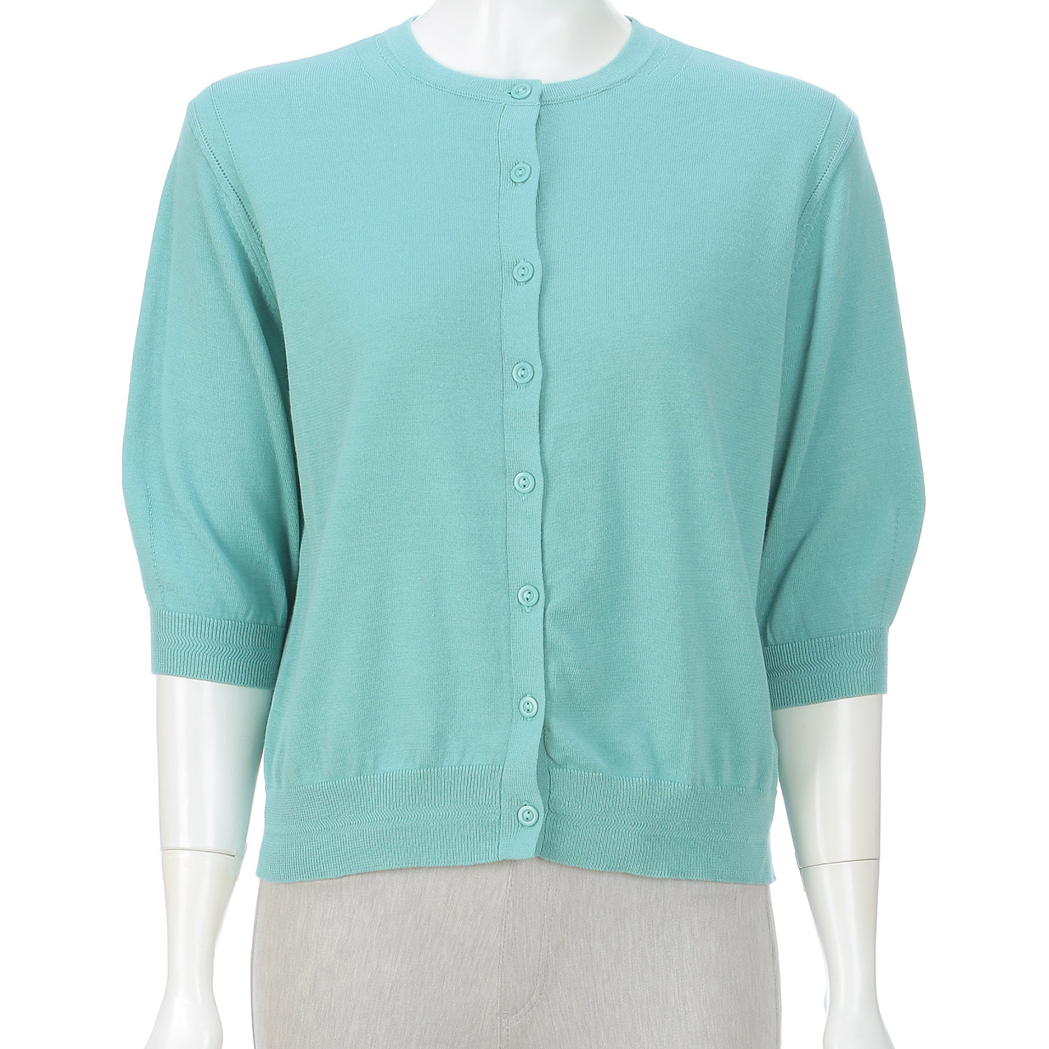 【Insta Live】スビンコットン丸首六分袖カーディガン - 画像15