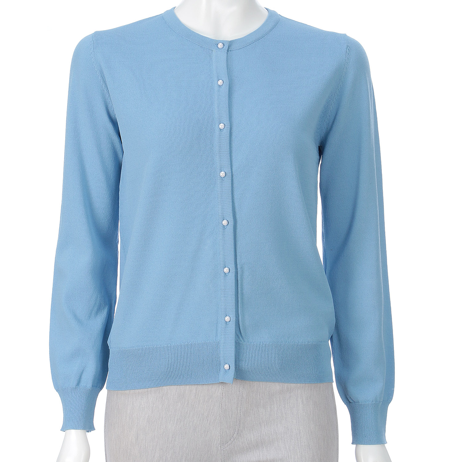 パール釦使いカーディガン - 画像7