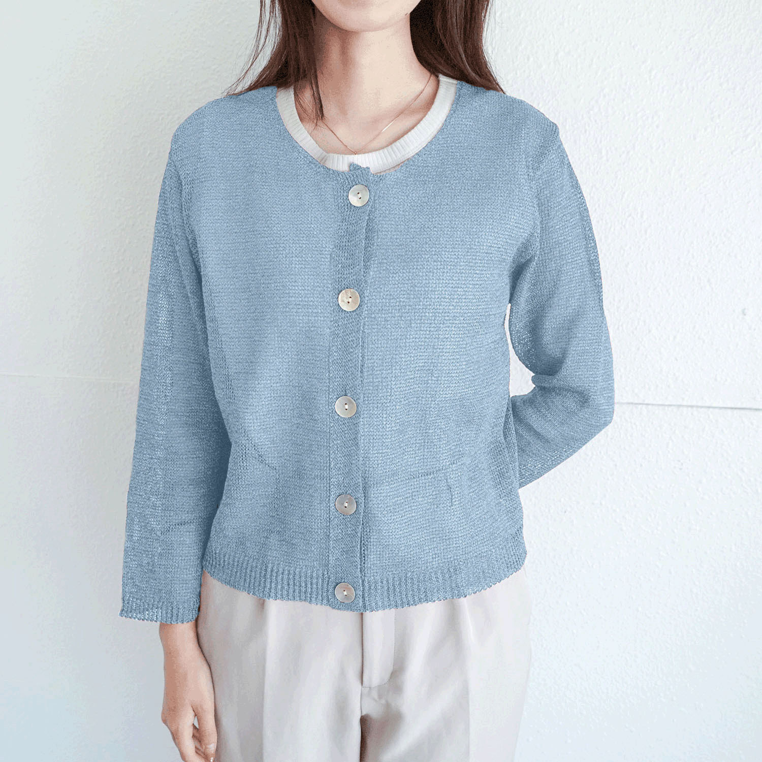 抄繊糸ショート丈カーディガン - 画像19