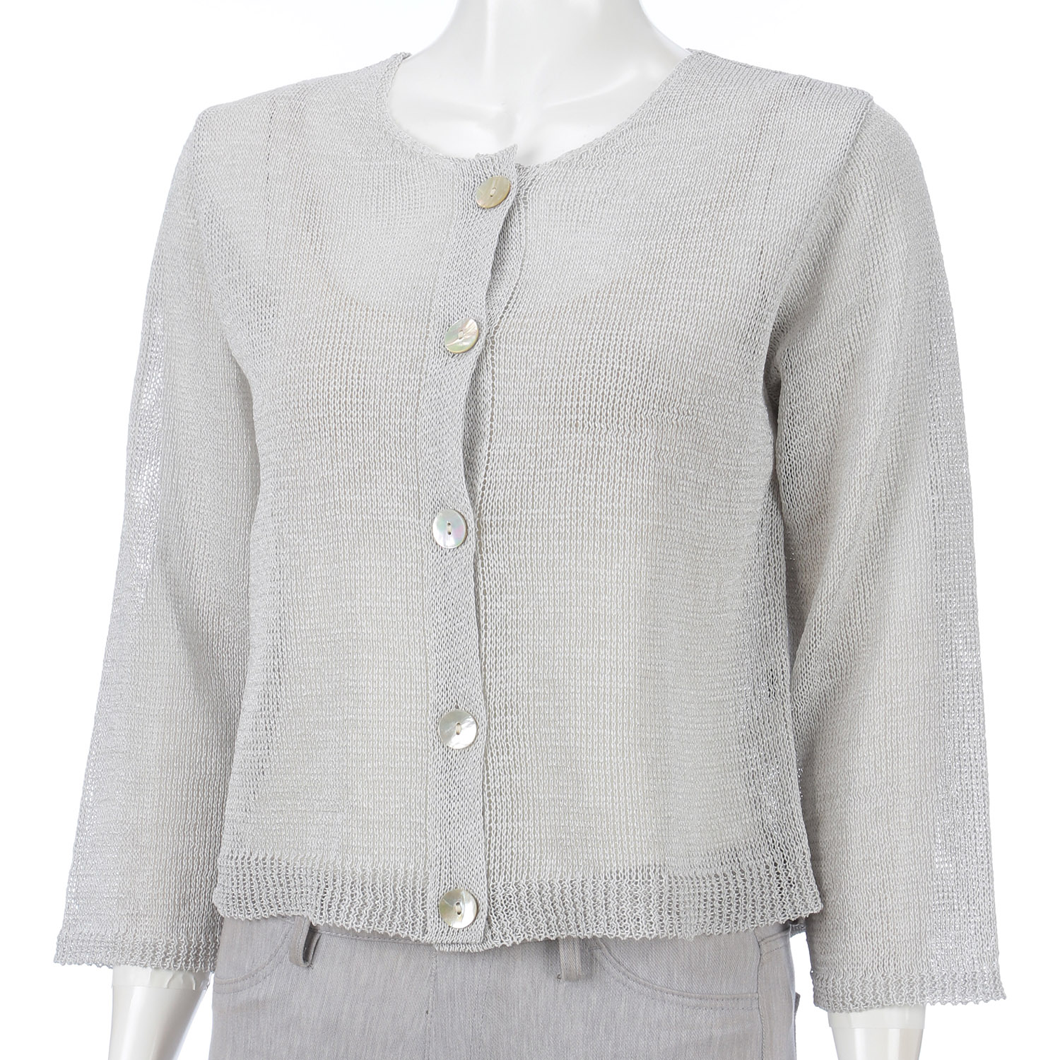 抄繊糸ショート丈カーディガン - 画像3