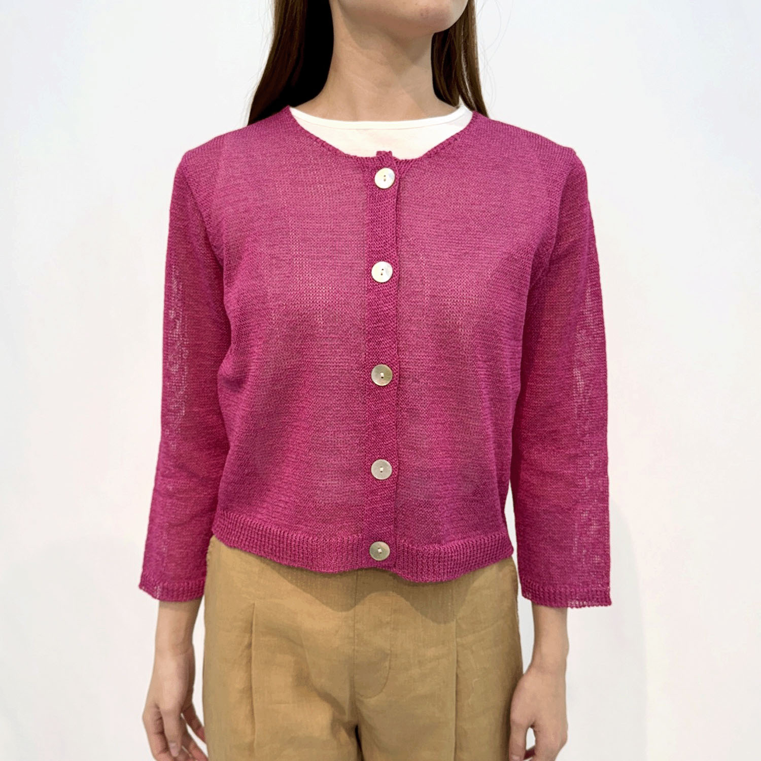 抄繊糸ショート丈カーディガン - 画像9