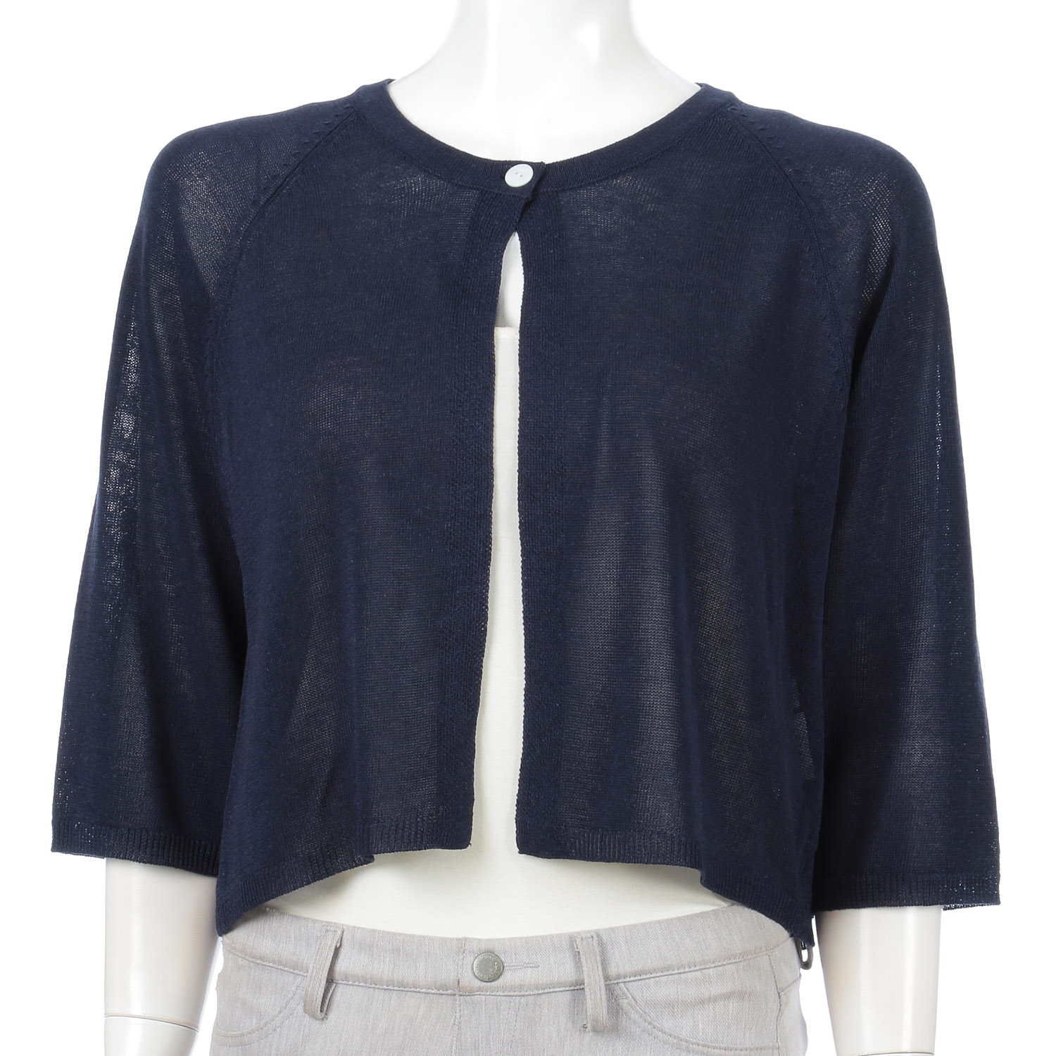 麻混ラグランショートカーディガン - 画像8