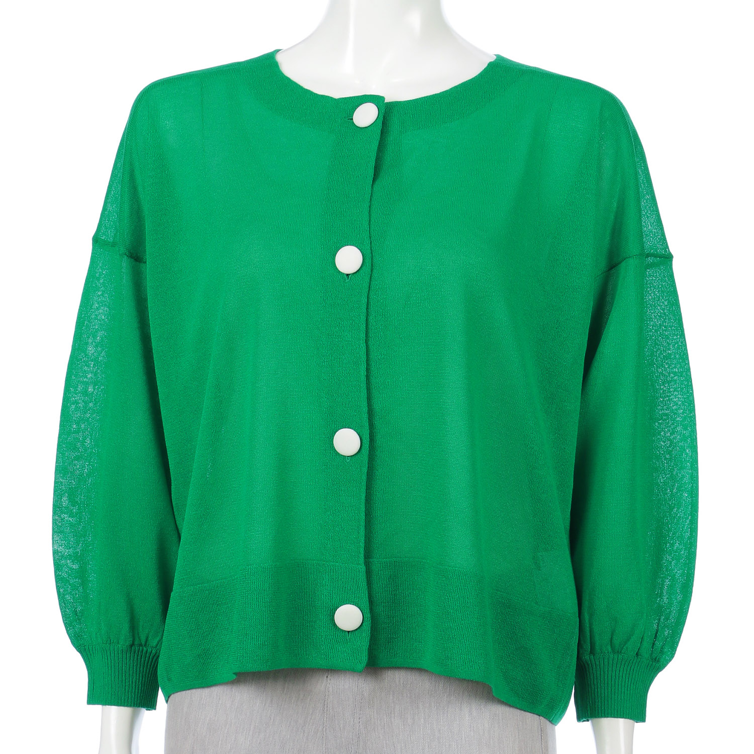 包みボタンポイントシアーカーディガン - 画像1