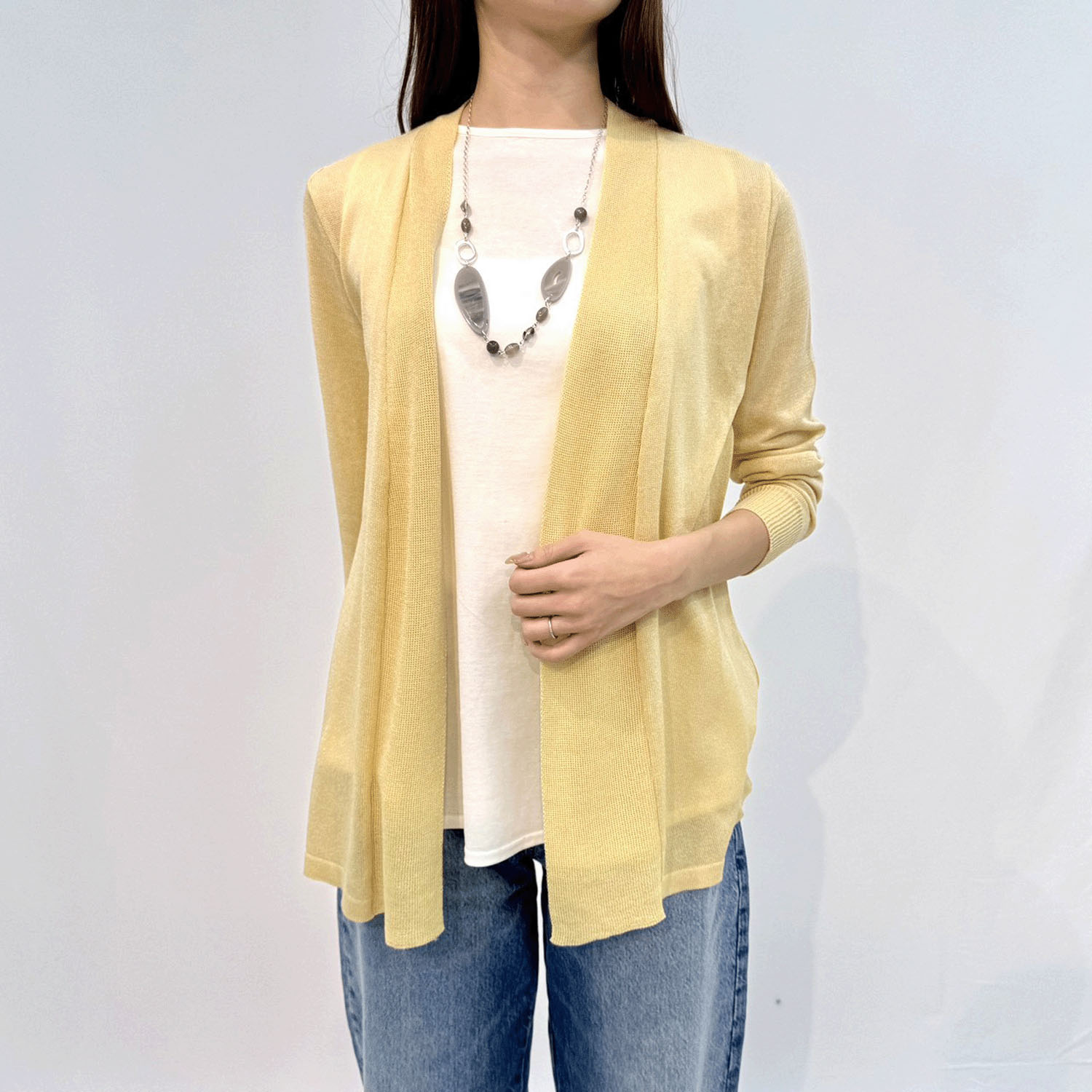 【Insta Live】シルク混後ろギャザートッパーカーディガン - 画像15