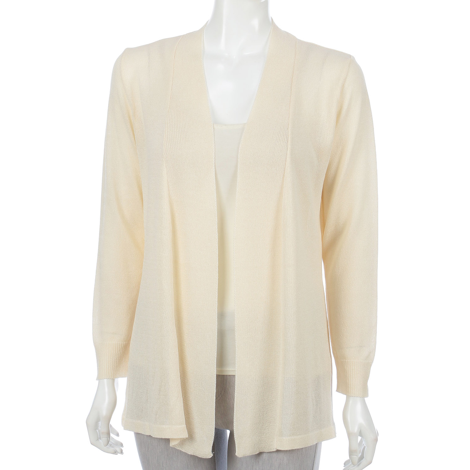 シルク混後ろギャザートッパーカーディガン - 画像6