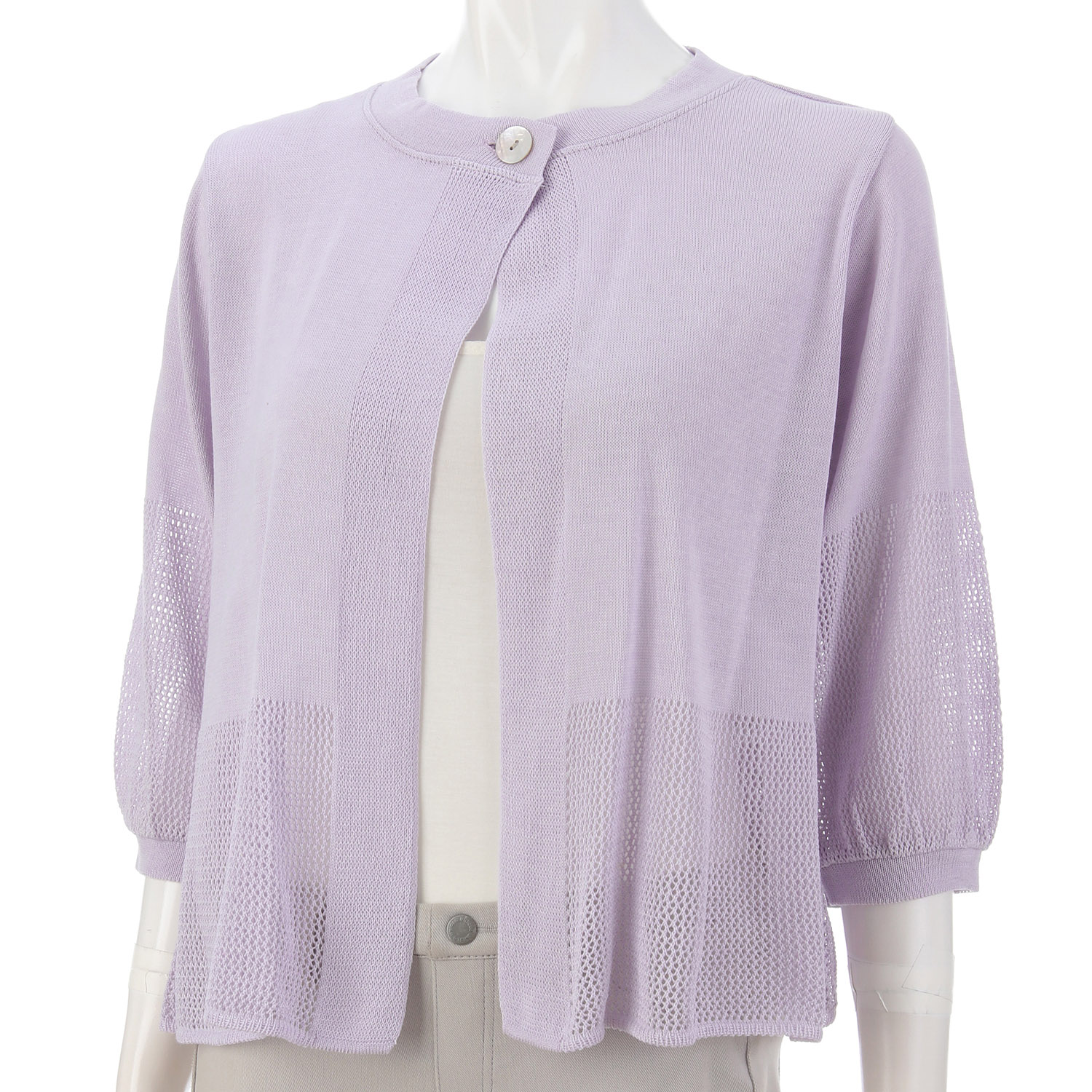 1釦丸首カーディガン - 画像10