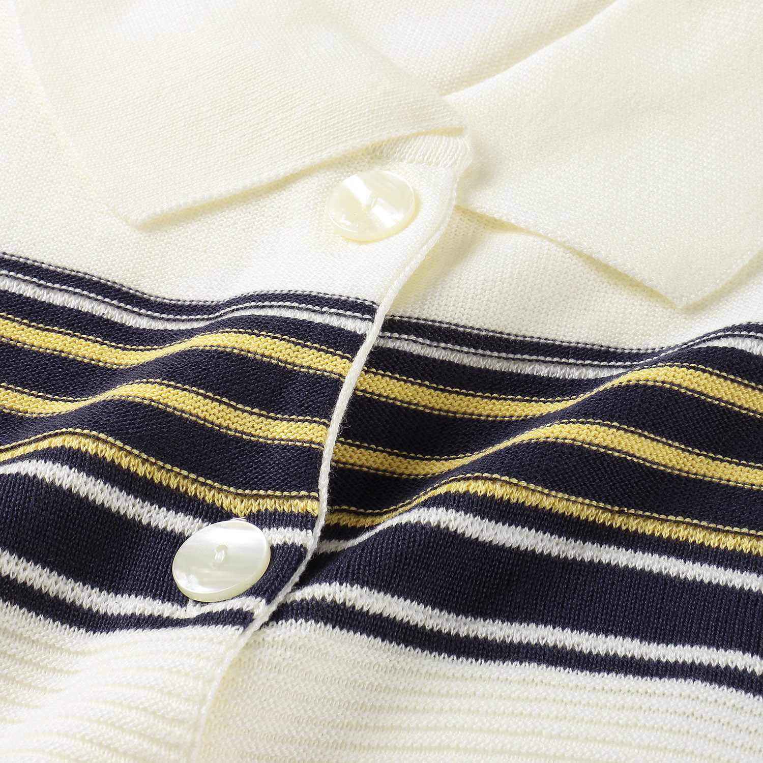 ボーダー衿付きカーディガン - 画像5