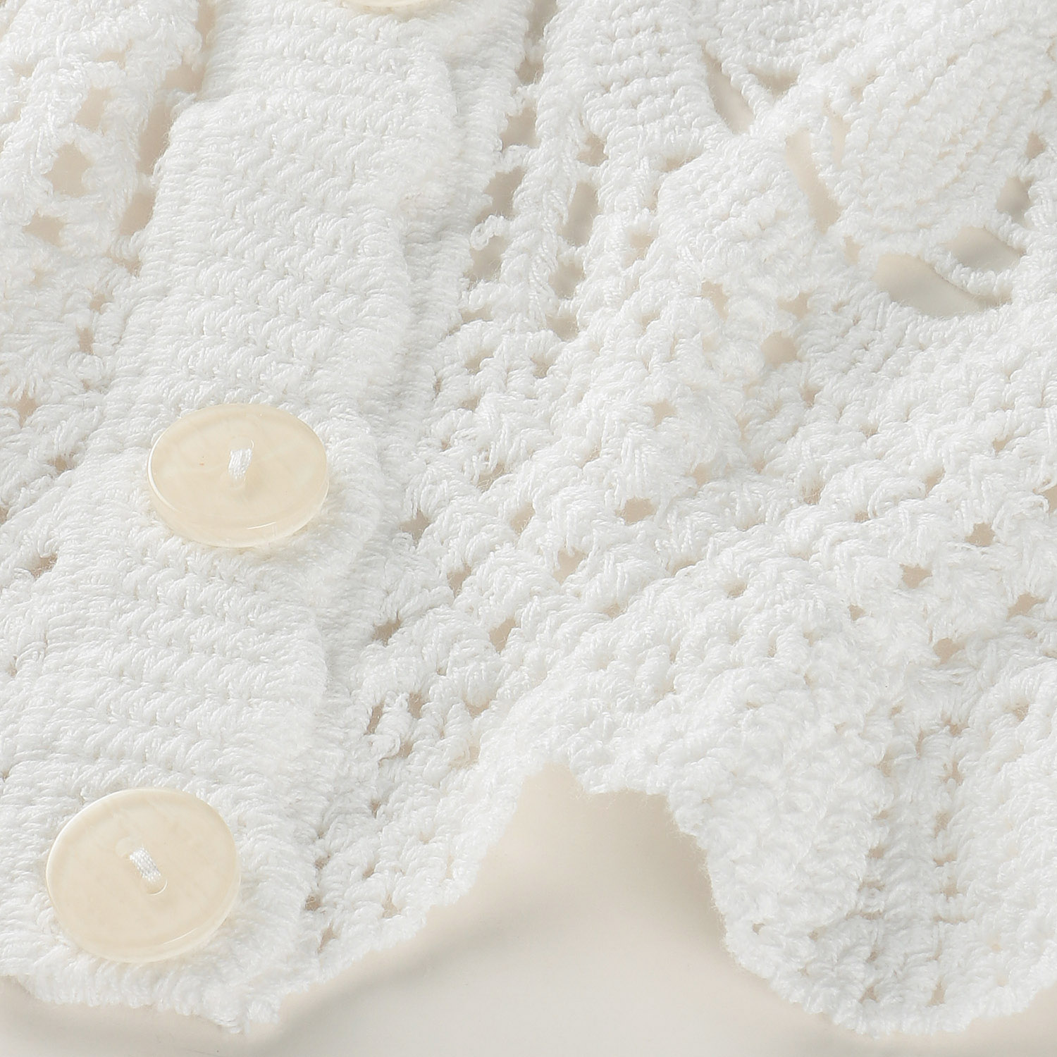 かぎ針Vネックカーディガン - 画像3