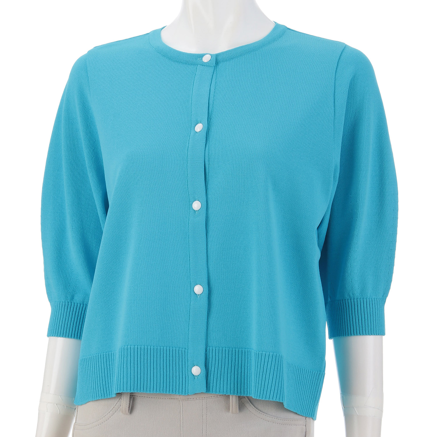 ボリューム5分袖カーディガン