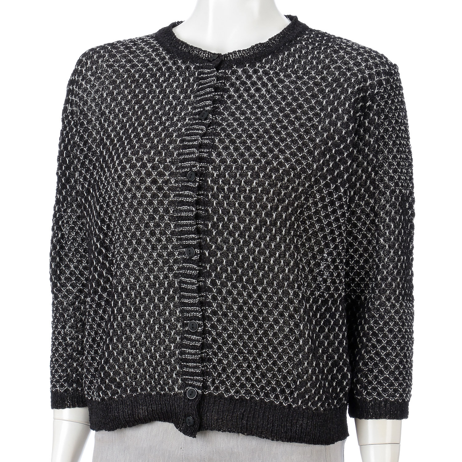 配色ラーベン柄カーディガン - 画像2