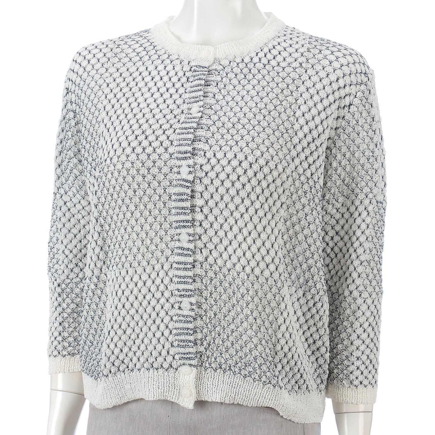 配色ラーベン柄カーディガン - 画像3