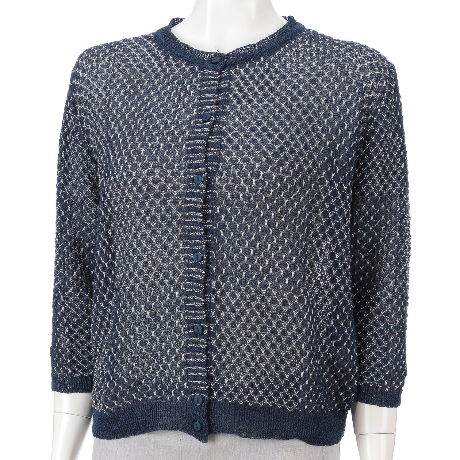 配色ラーベン柄カーディガン - 画像7